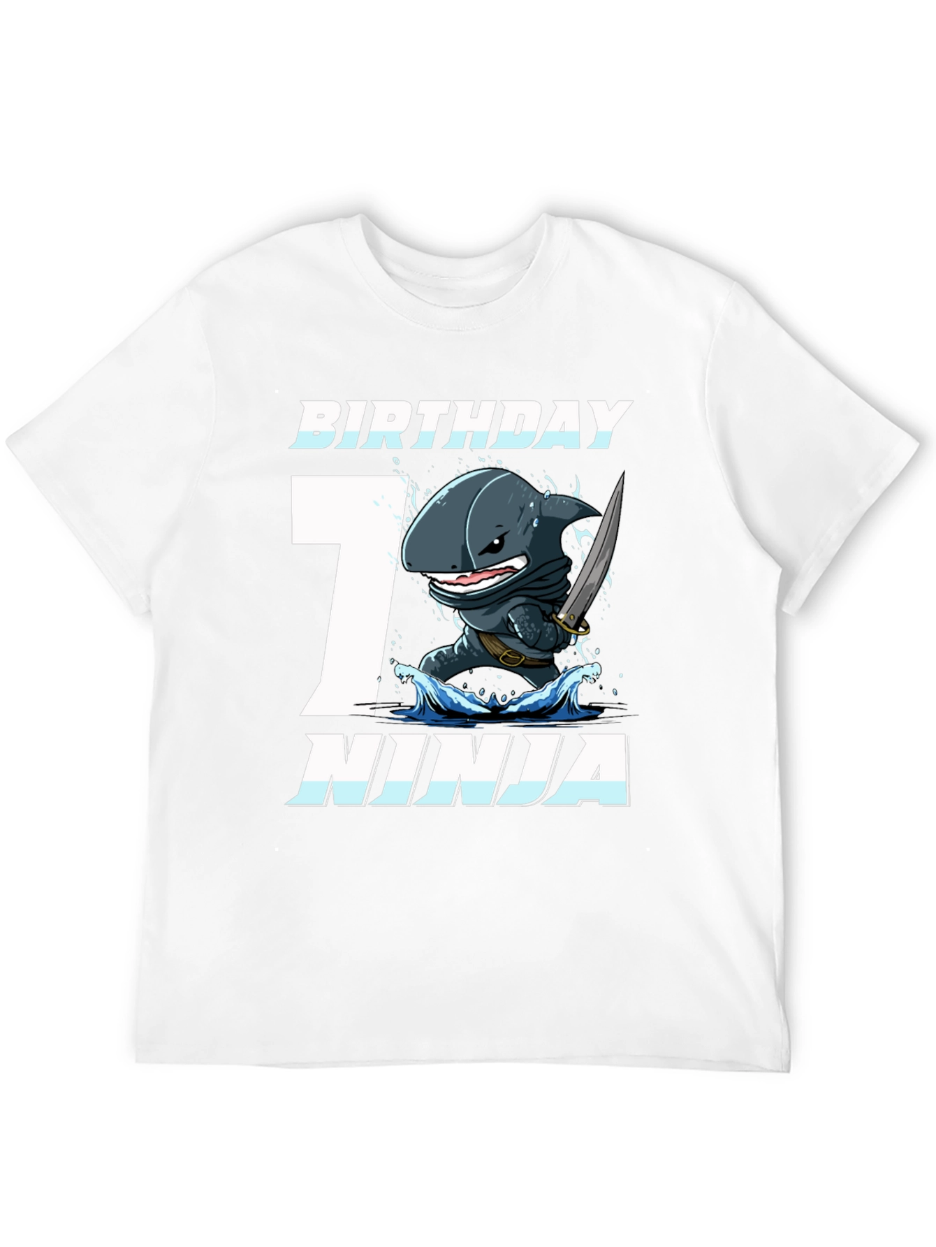 Birthday Shark Ninja 7th Birthday T-Shirt