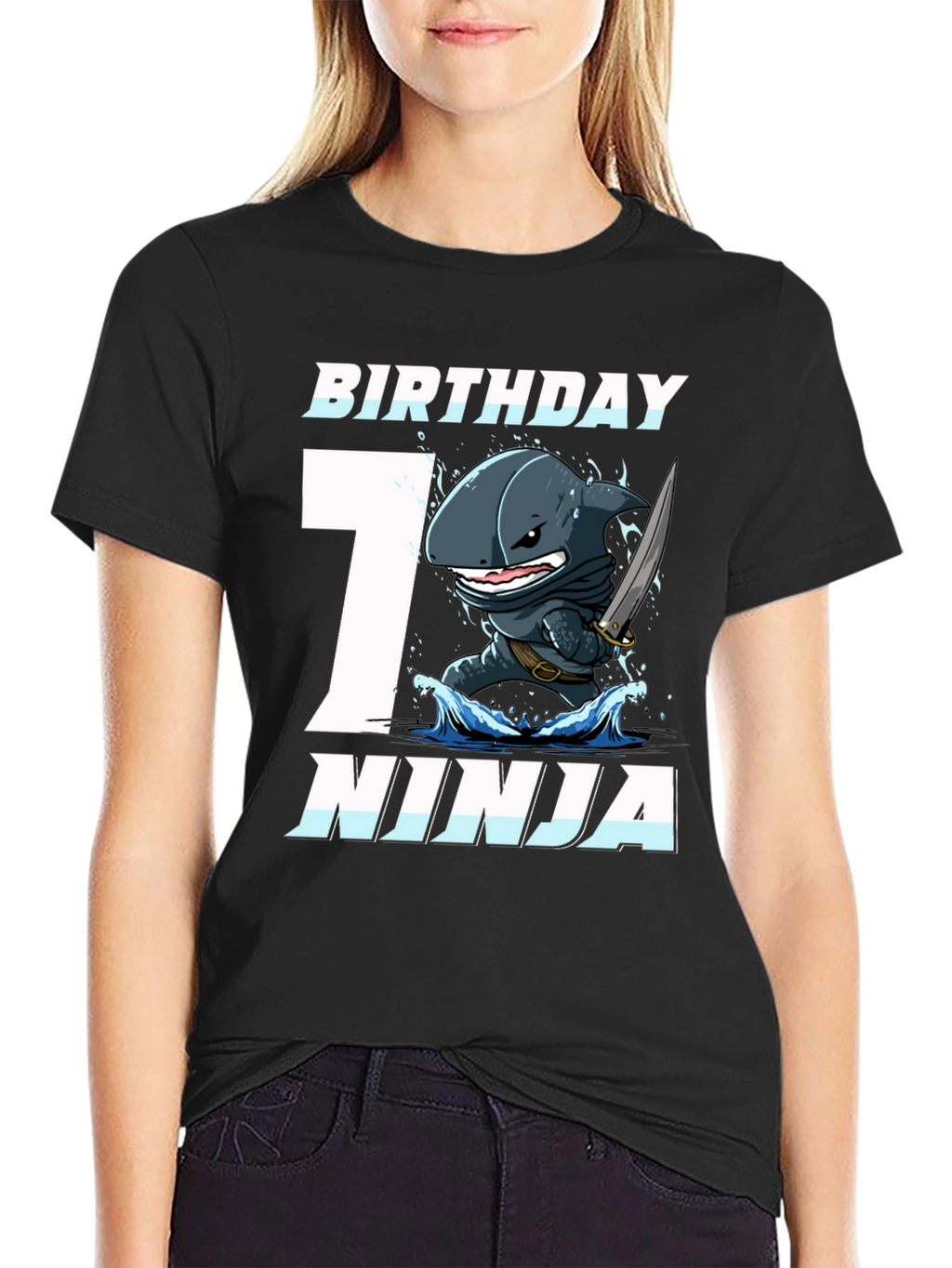Birthday Shark Ninja 7th Birthday T-Shirt