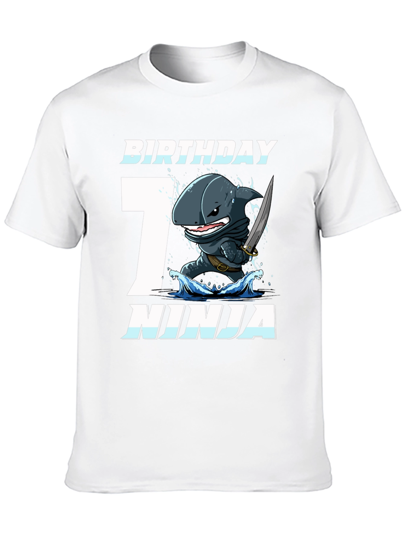 Birthday Shark Ninja 7th Birthday T-Shirt
