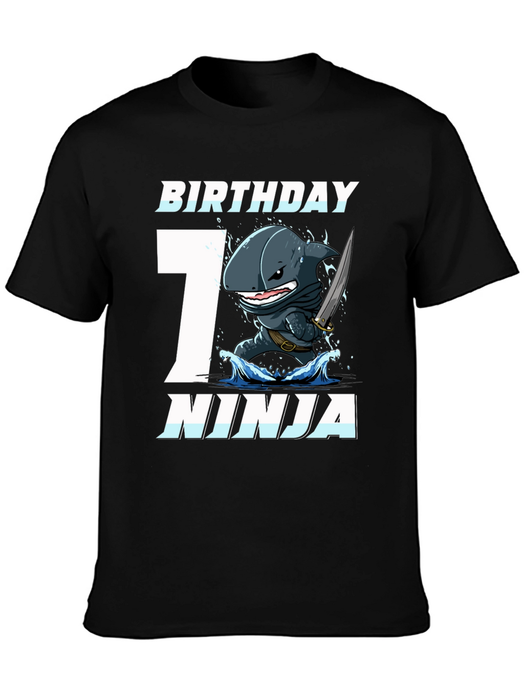 Birthday Shark Ninja 7th Birthday T-Shirt