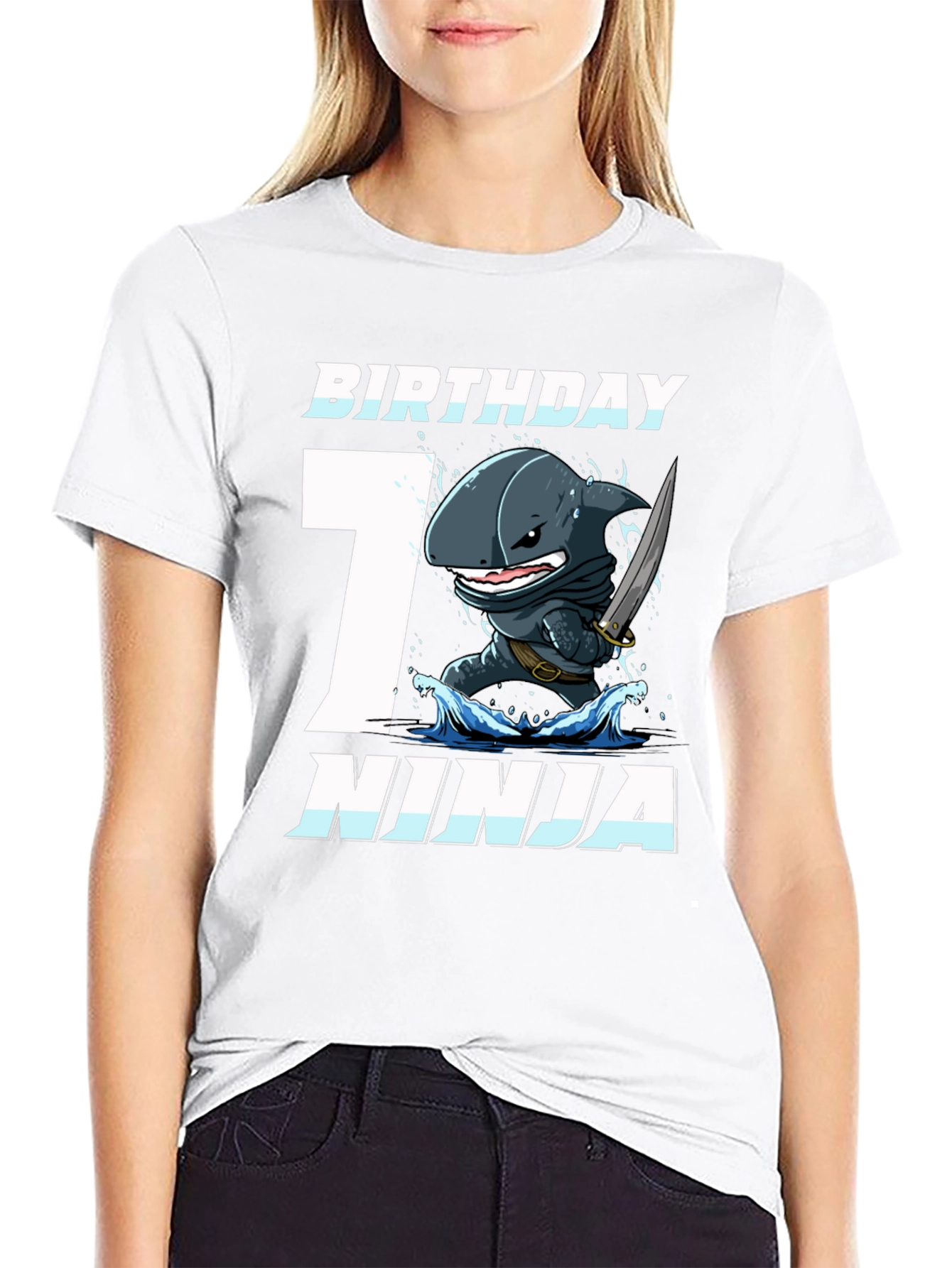 Birthday Shark Ninja 7th Birthday T-Shirt