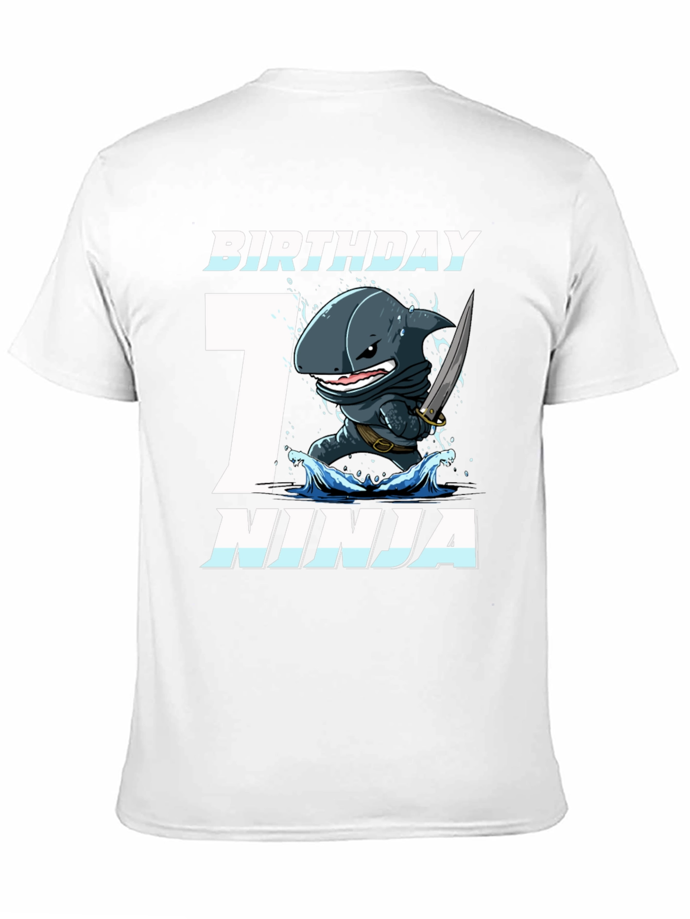 Birthday Shark Ninja 7th Birthday T-Shirt
