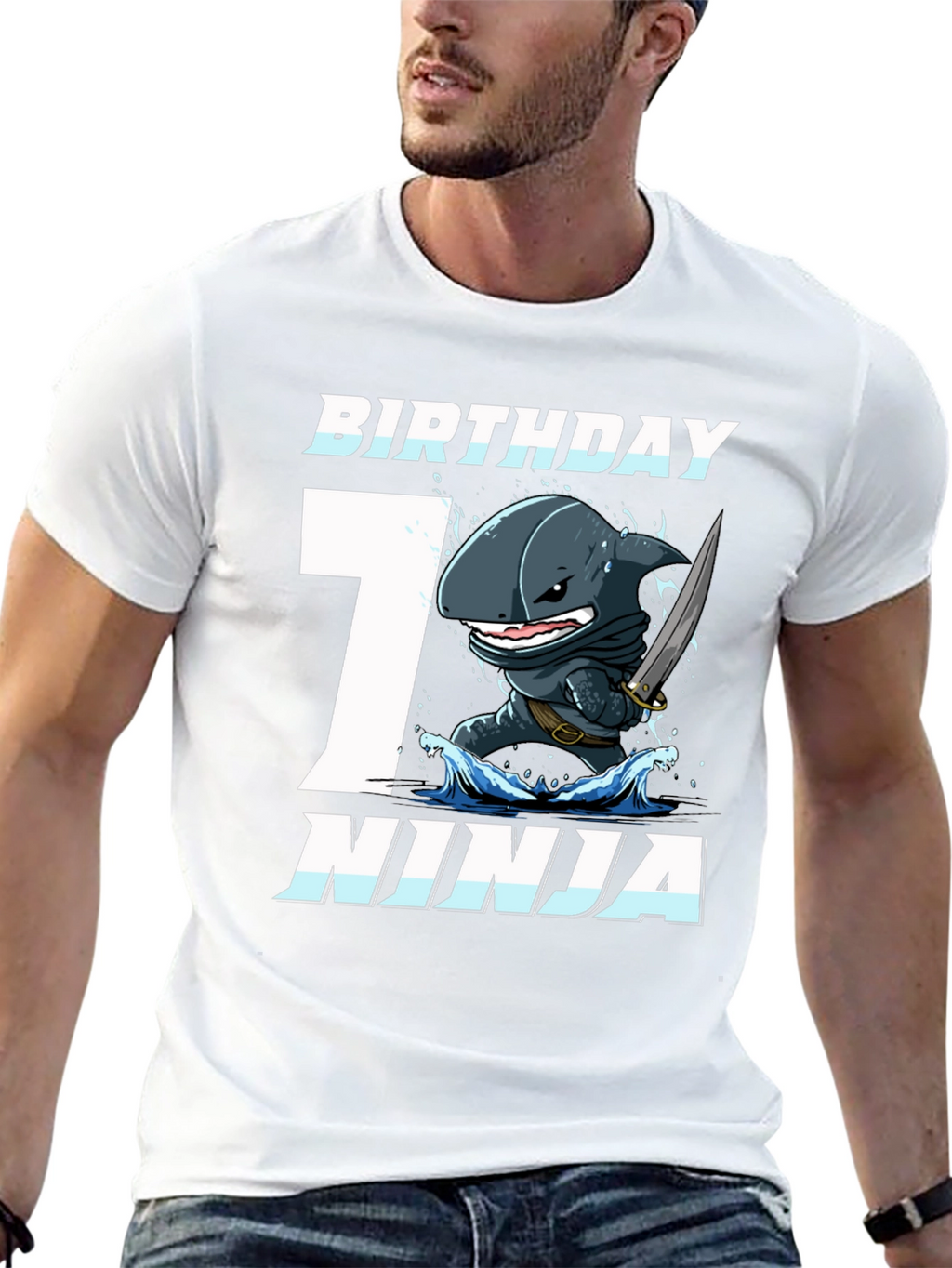 Birthday Shark Ninja 7th Birthday T-Shirt