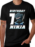Birthday Shark Ninja 7th Birthday T-Shirt