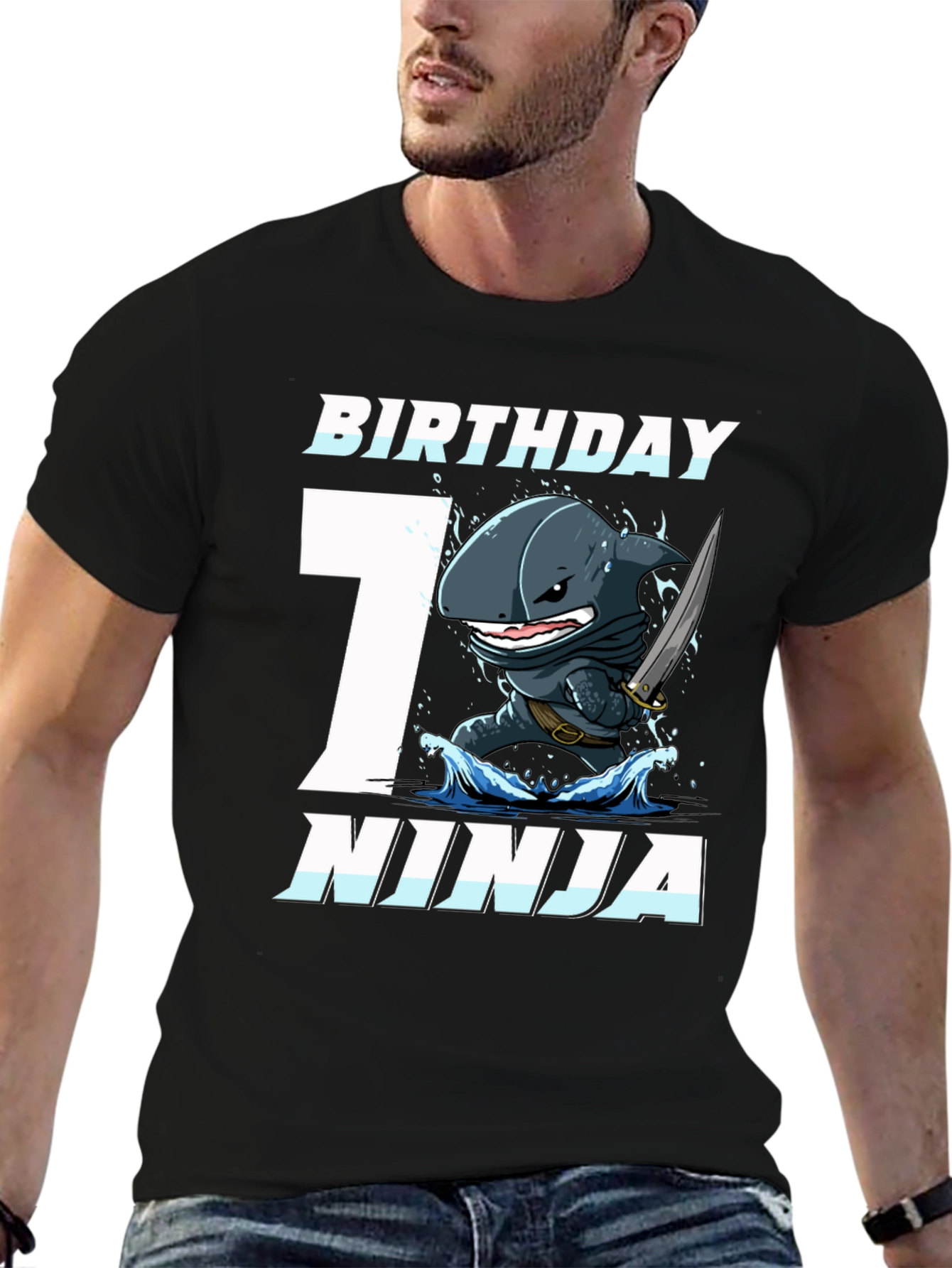 Birthday Shark Ninja 7th Birthday T-Shirt