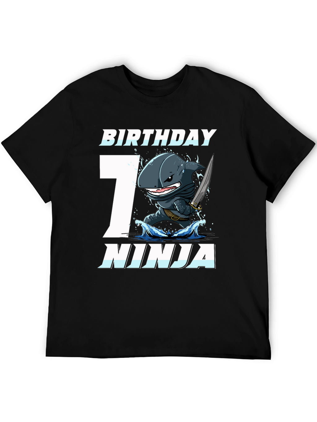 Birthday Shark Ninja 7th Birthday T-Shirt