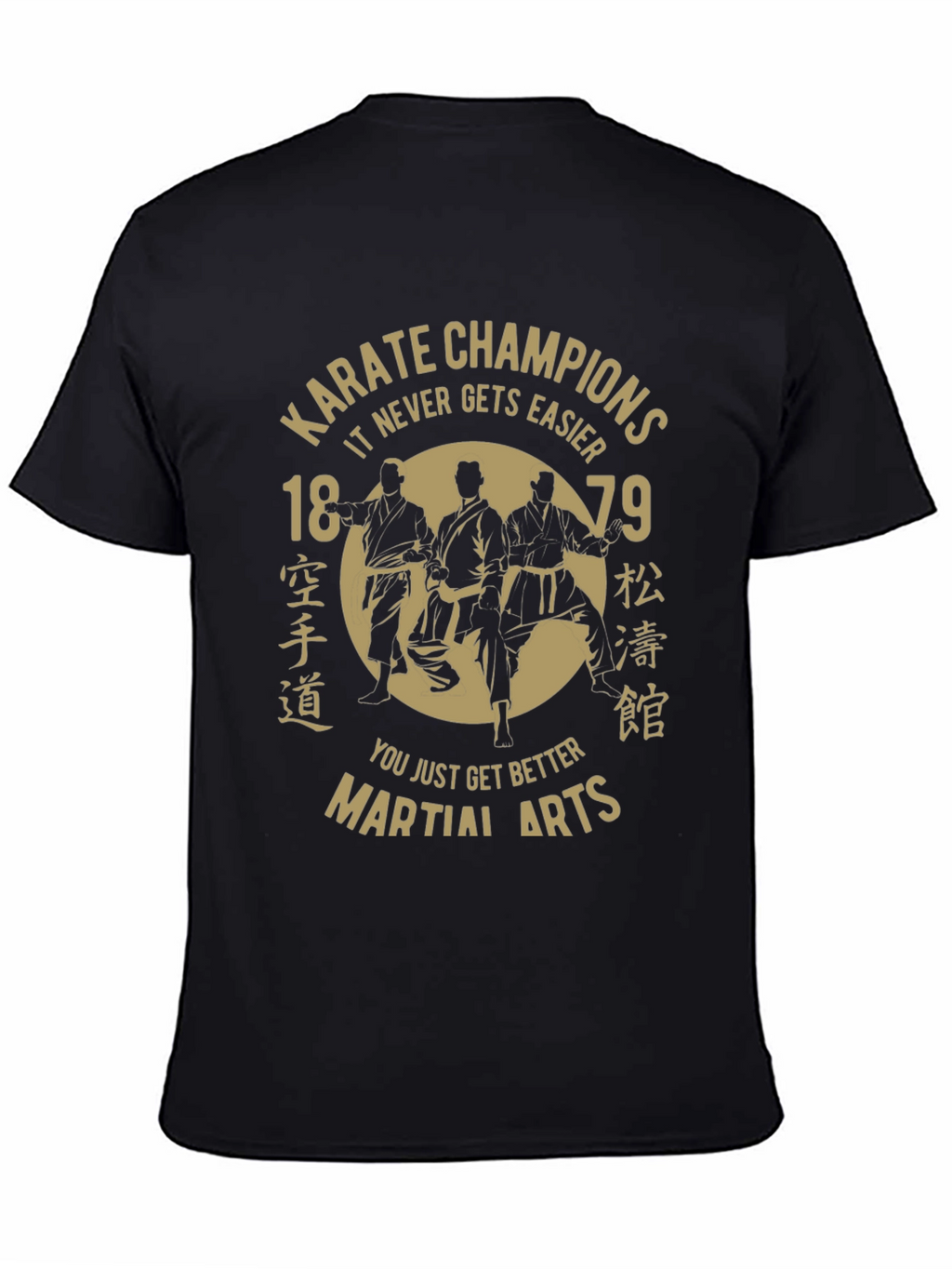 Karate Champions Martial Arts T-Shirt - Black Cotton Tee