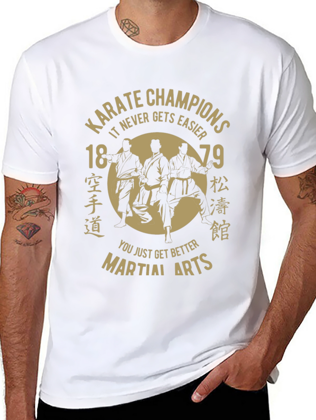 Karate Champions Martial Arts T-Shirt - Black Cotton Tee