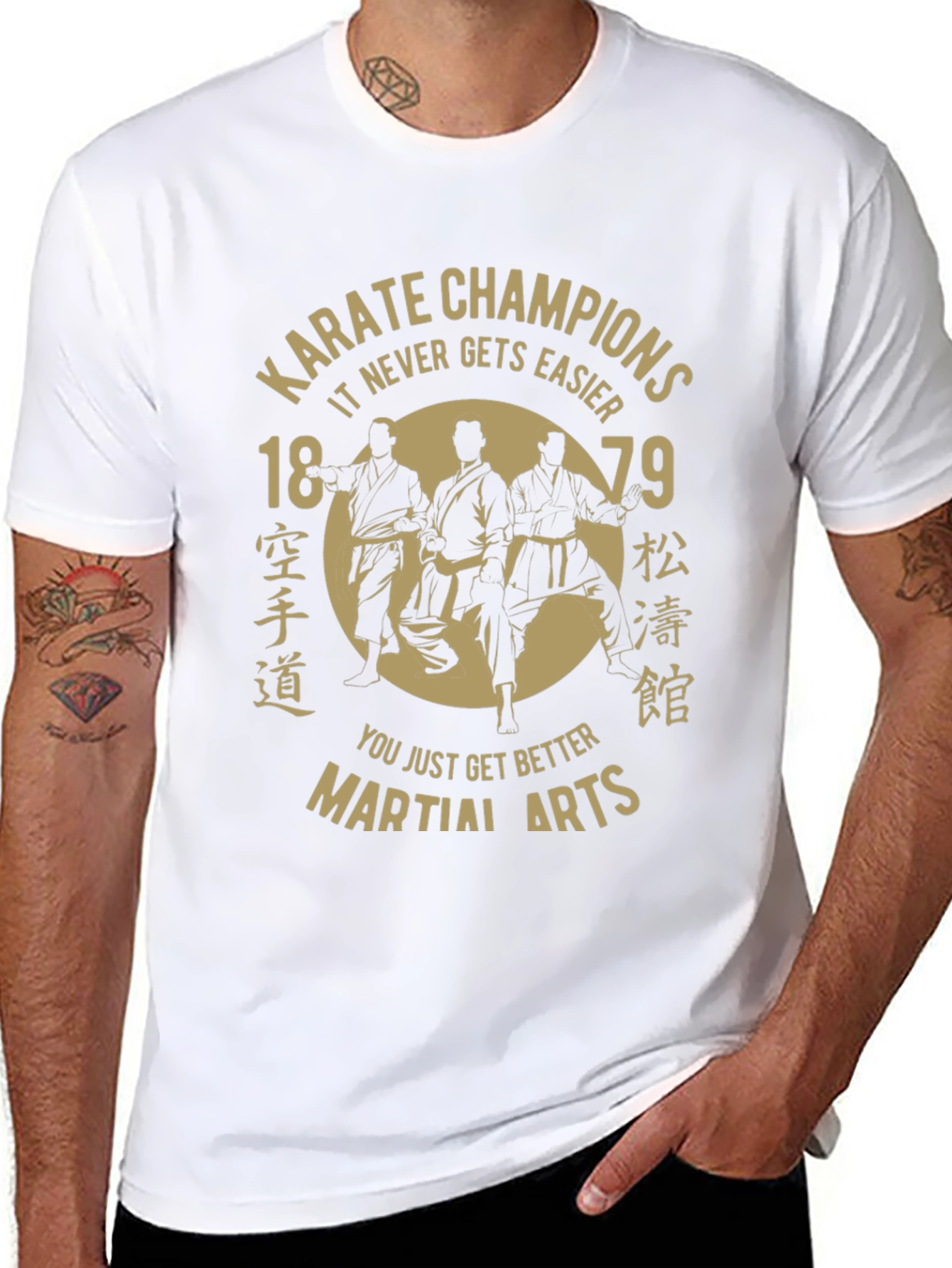 Karate Champions Martial Arts T-Shirt - Black Cotton Tee