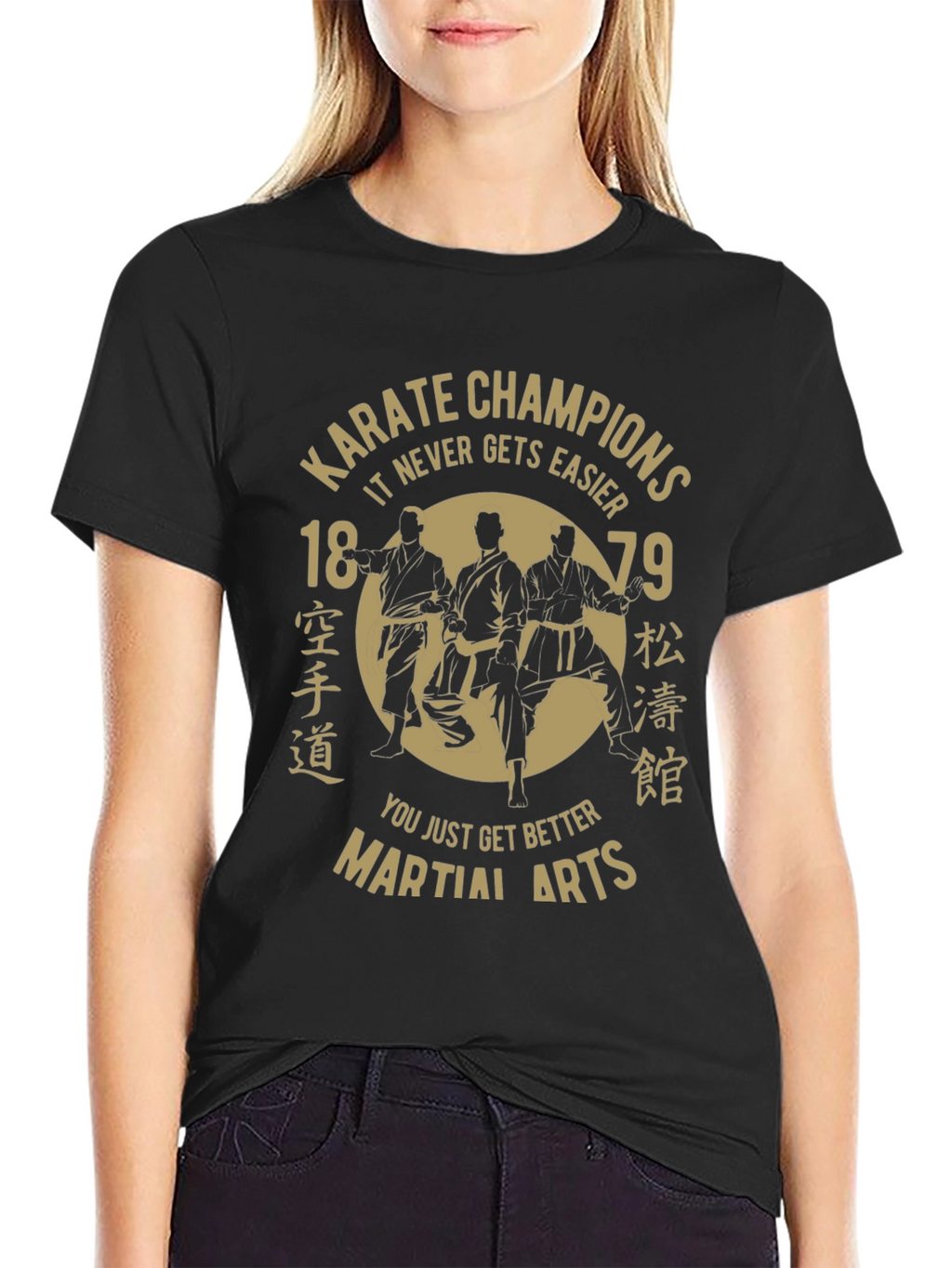 Karate Champions Martial Arts T-Shirt - Black Cotton Tee
