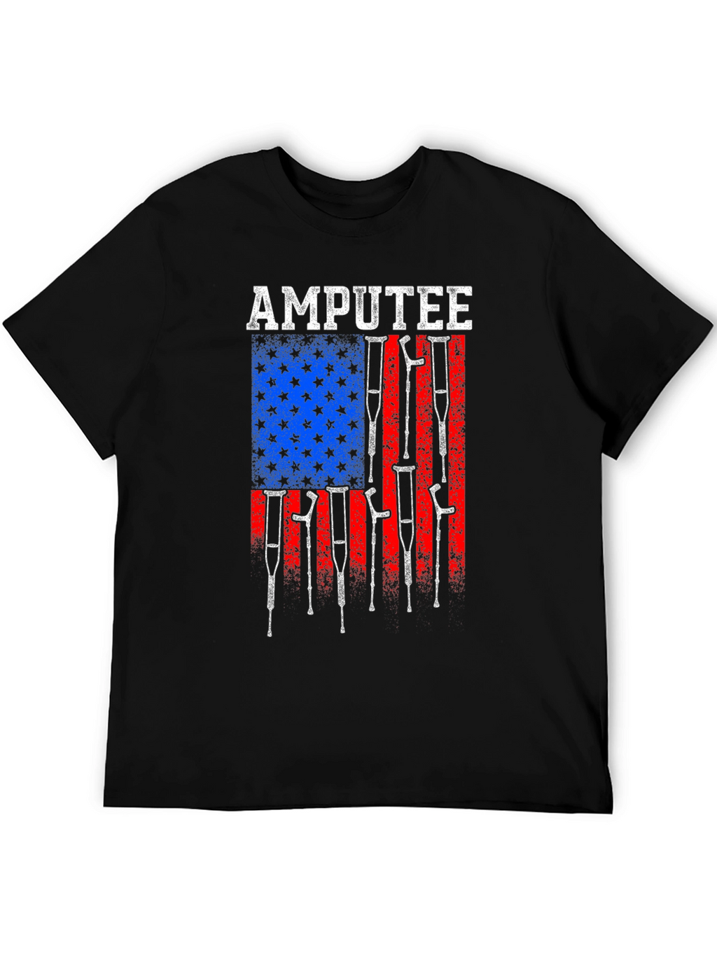 Amputee American Flag Graphic T-Shirt
