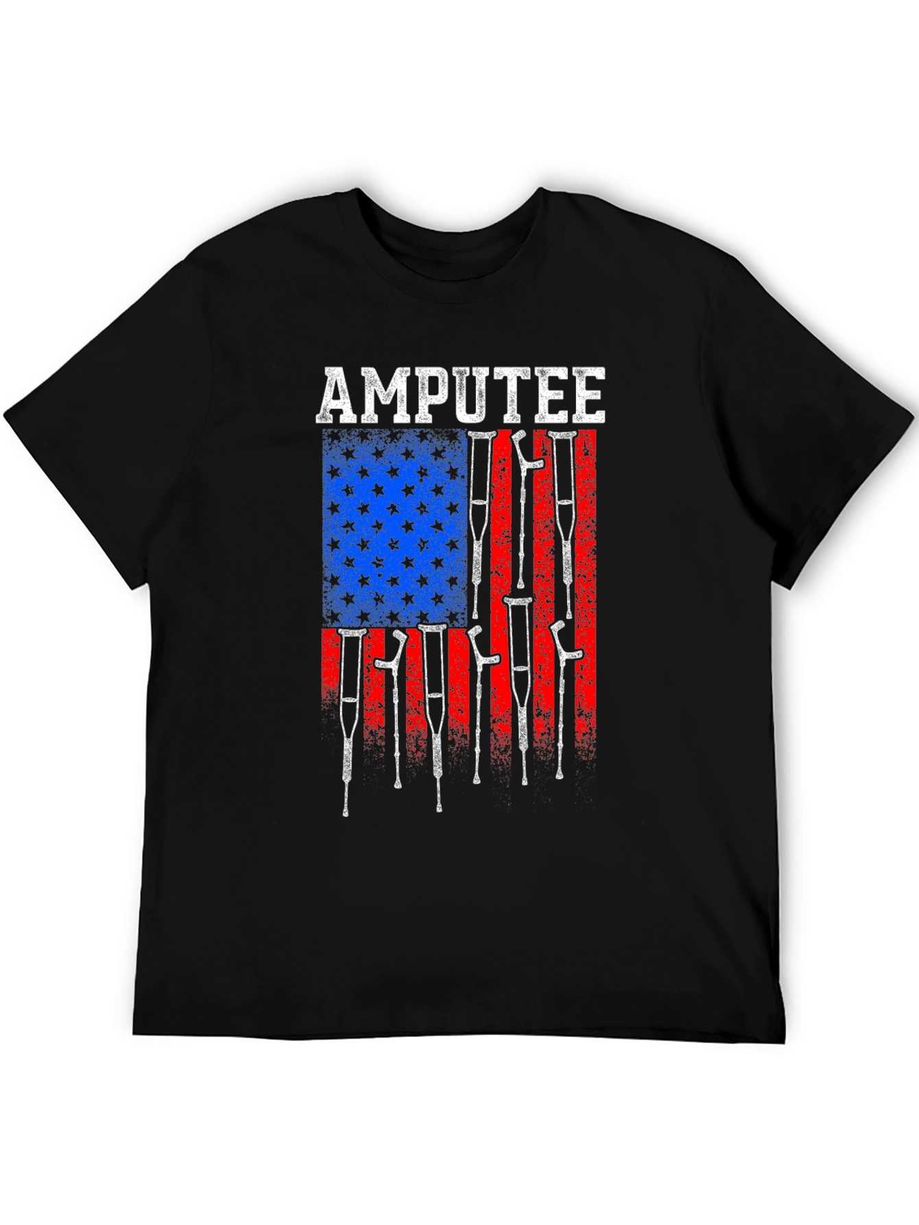 Amputee American Flag Graphic T-Shirt
