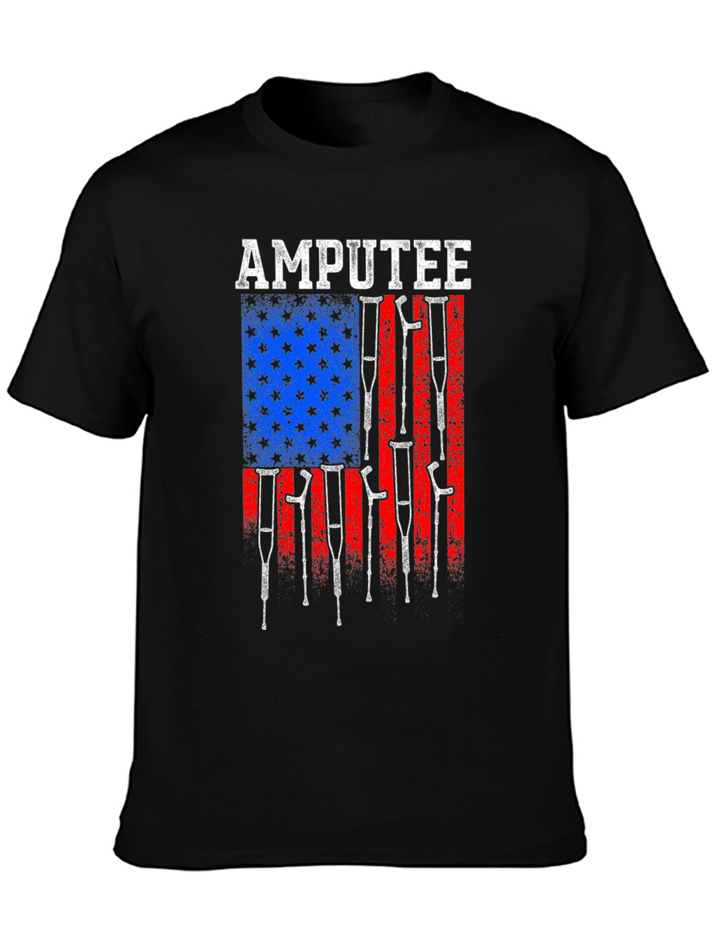 Amputee American Flag Graphic T-Shirt
