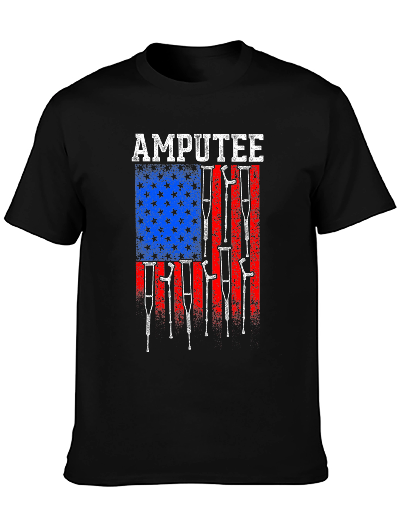 Amputee American Flag Graphic T-Shirt