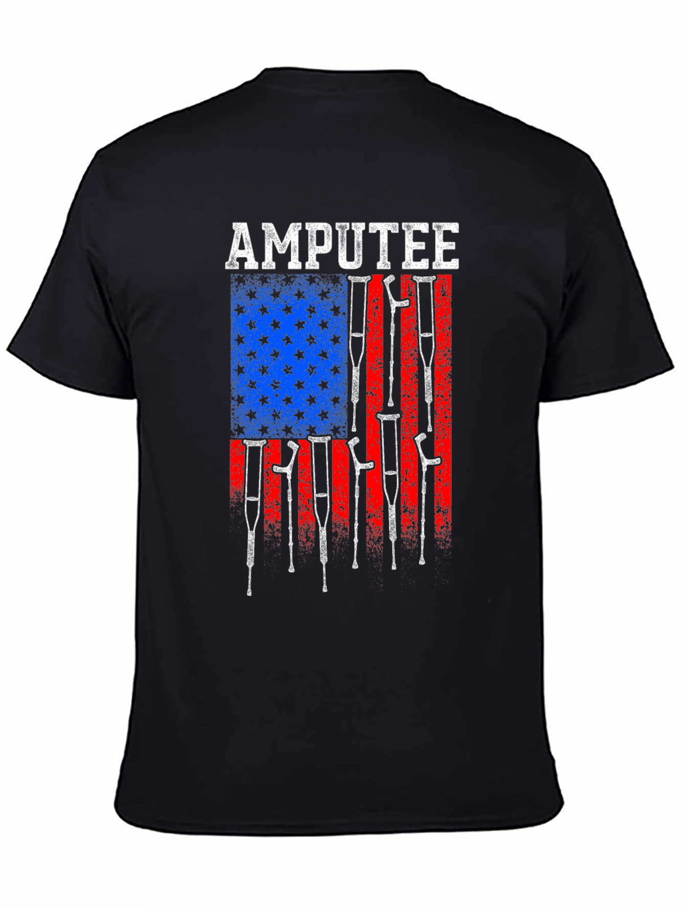 Amputee American Flag Graphic T-Shirt