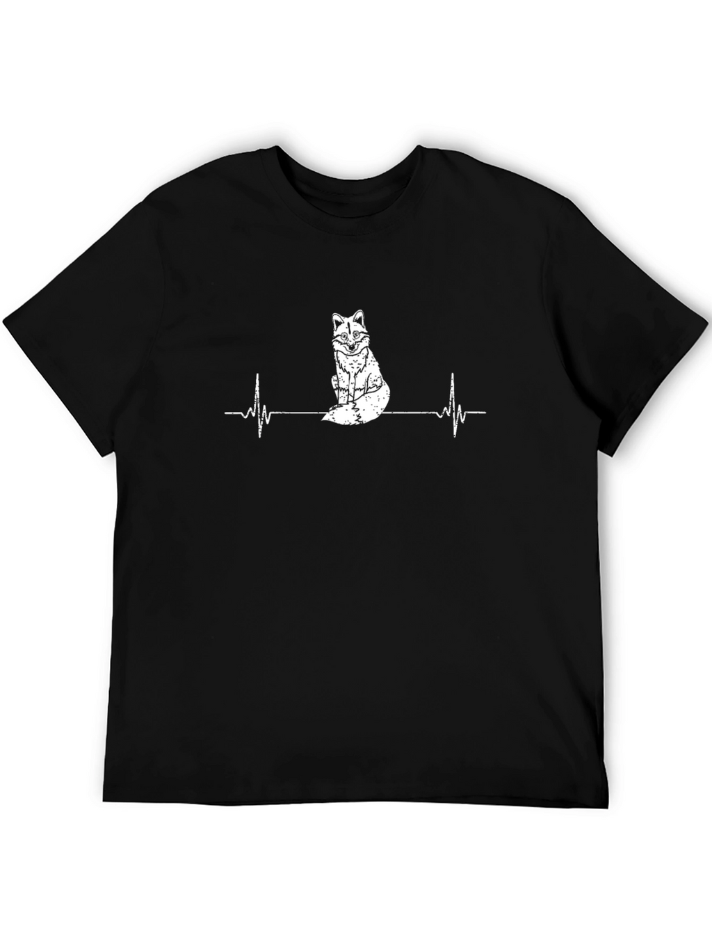 Fox Heartbeat Graphic Tee - Novelty Animal Lover Shirt