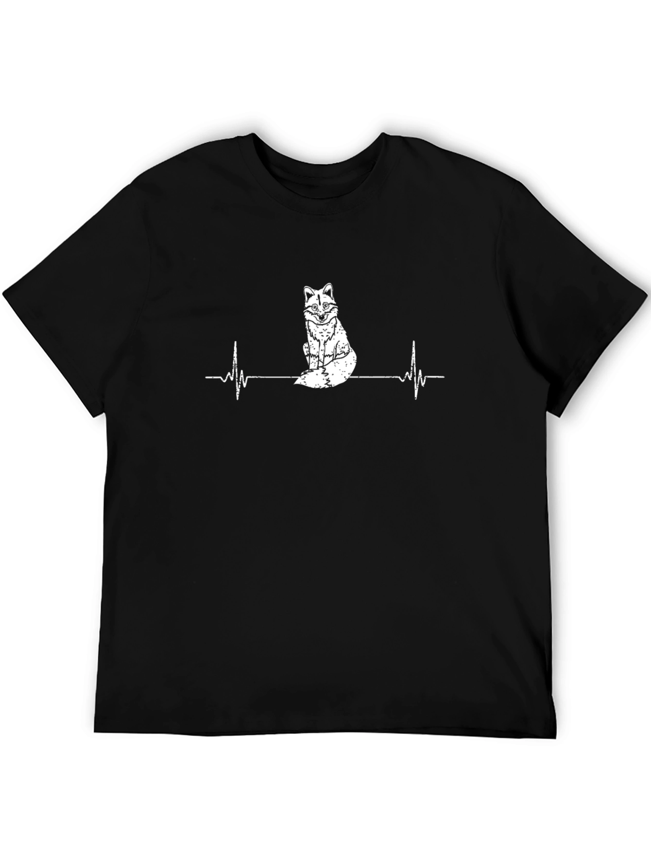 Fox Heartbeat Graphic Tee - Novelty Animal Lover Shirt