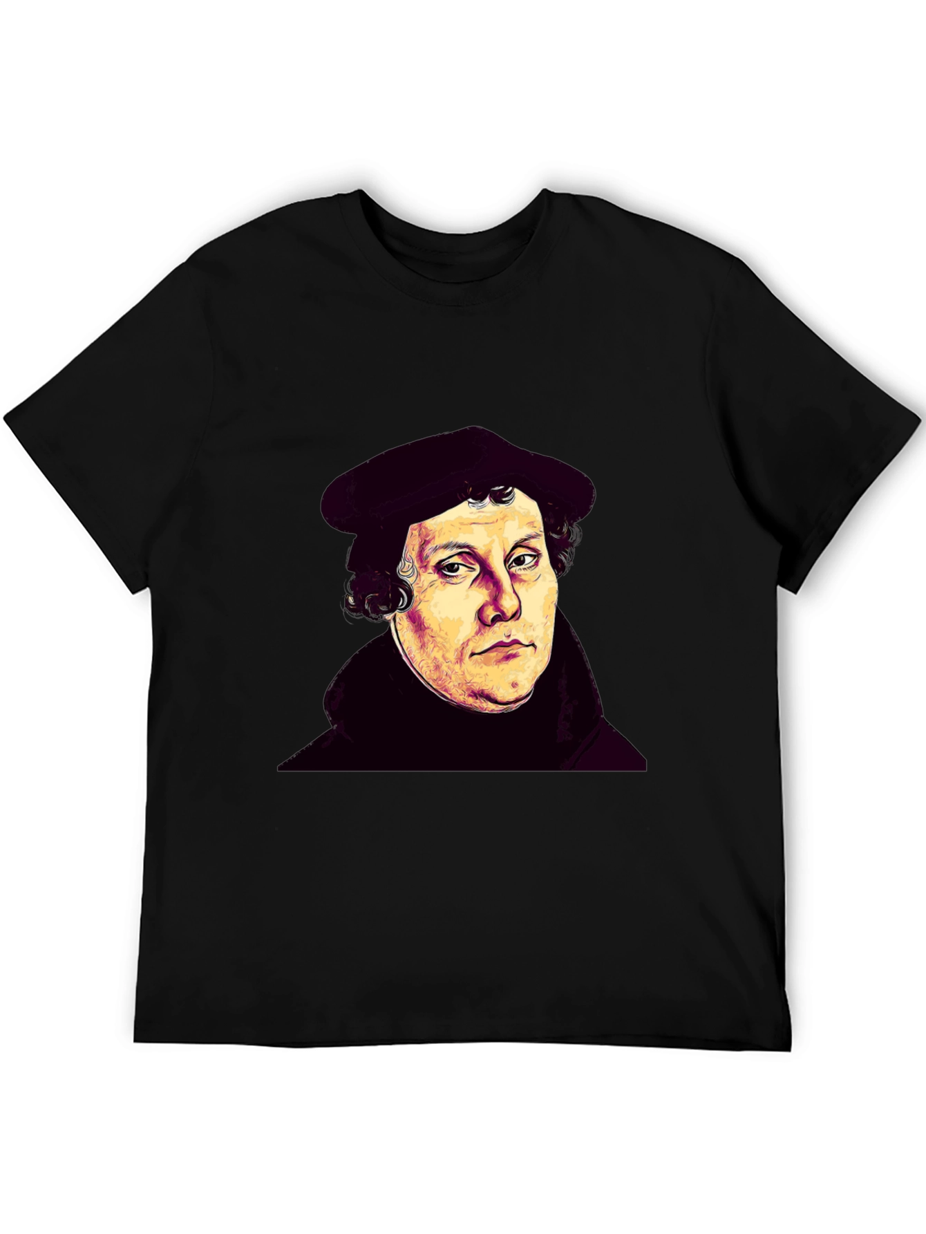 Martin Luther Portrait Black T-Shirt