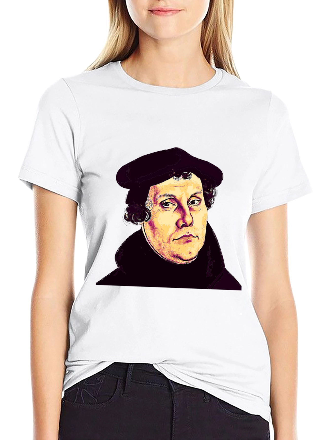 Martin Luther Portrait Black T-Shirt