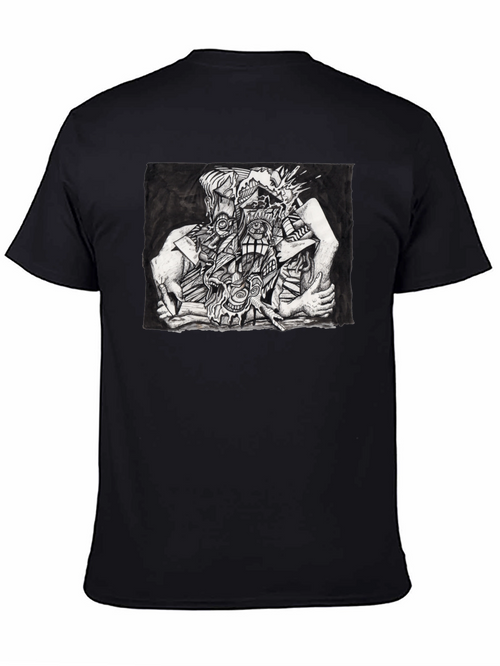 Abstract Art Graphic Tee - Unisex Black T-Shirt
