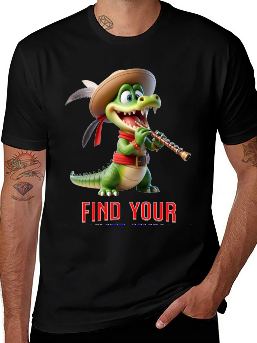 Cartoon Crocodile T-Shirt - Find Your Tune