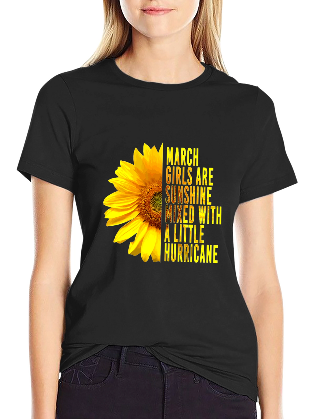 March Girls Sunflower Graphic Tee