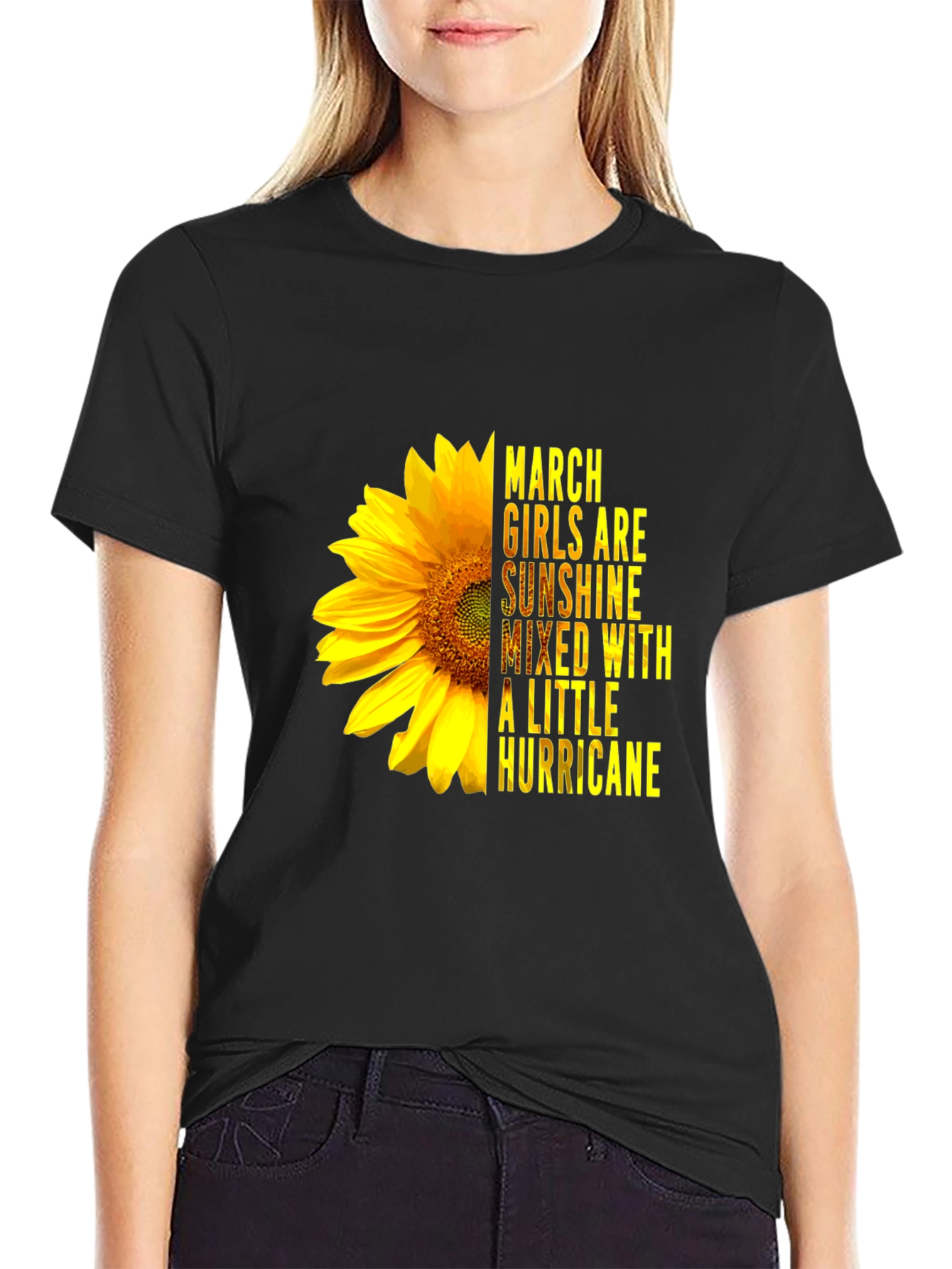 March Girls Sunflower Graphic Tee