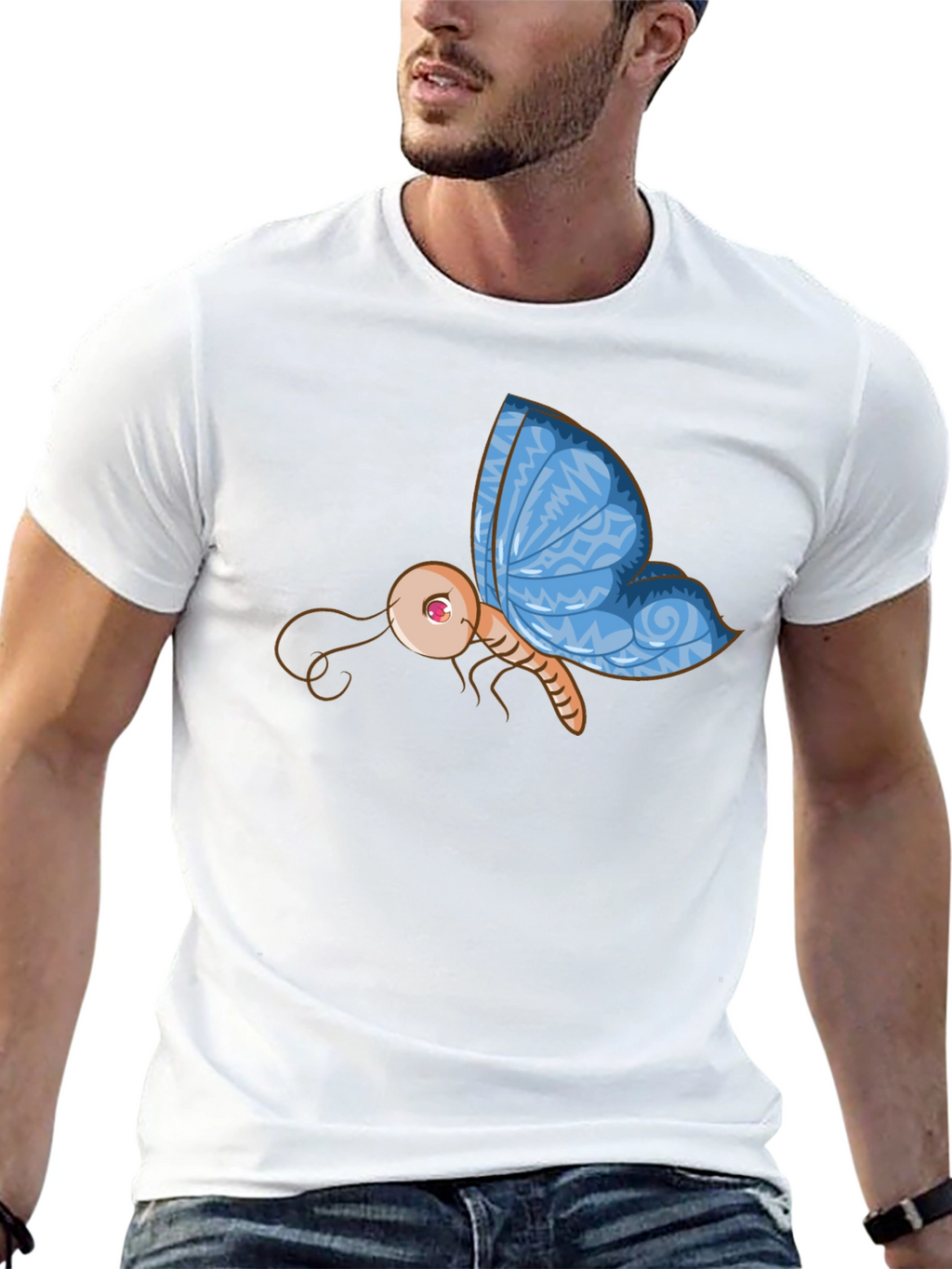 Butterfly Graphic Black T-Shirt - Unique Design