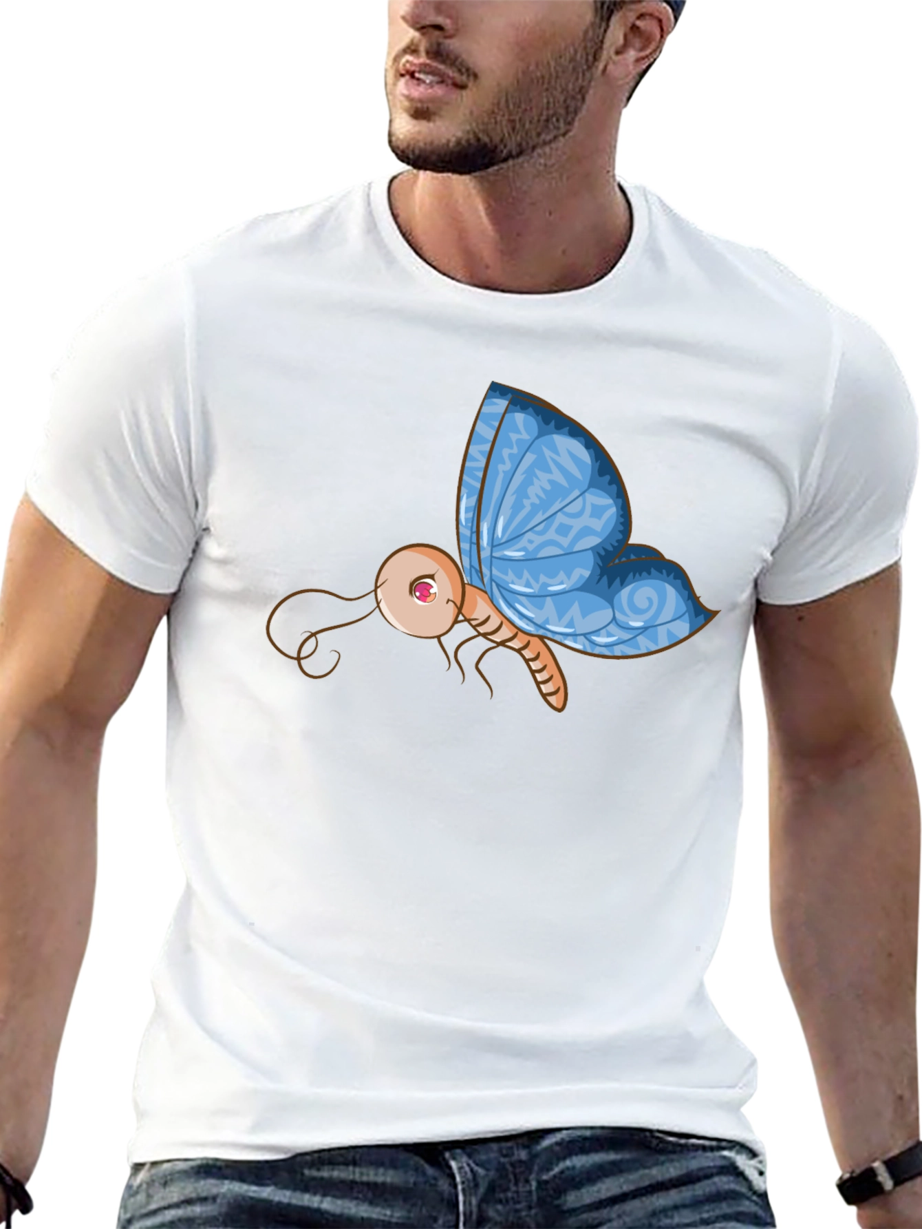 Butterfly Graphic Black T-Shirt - Unique Design