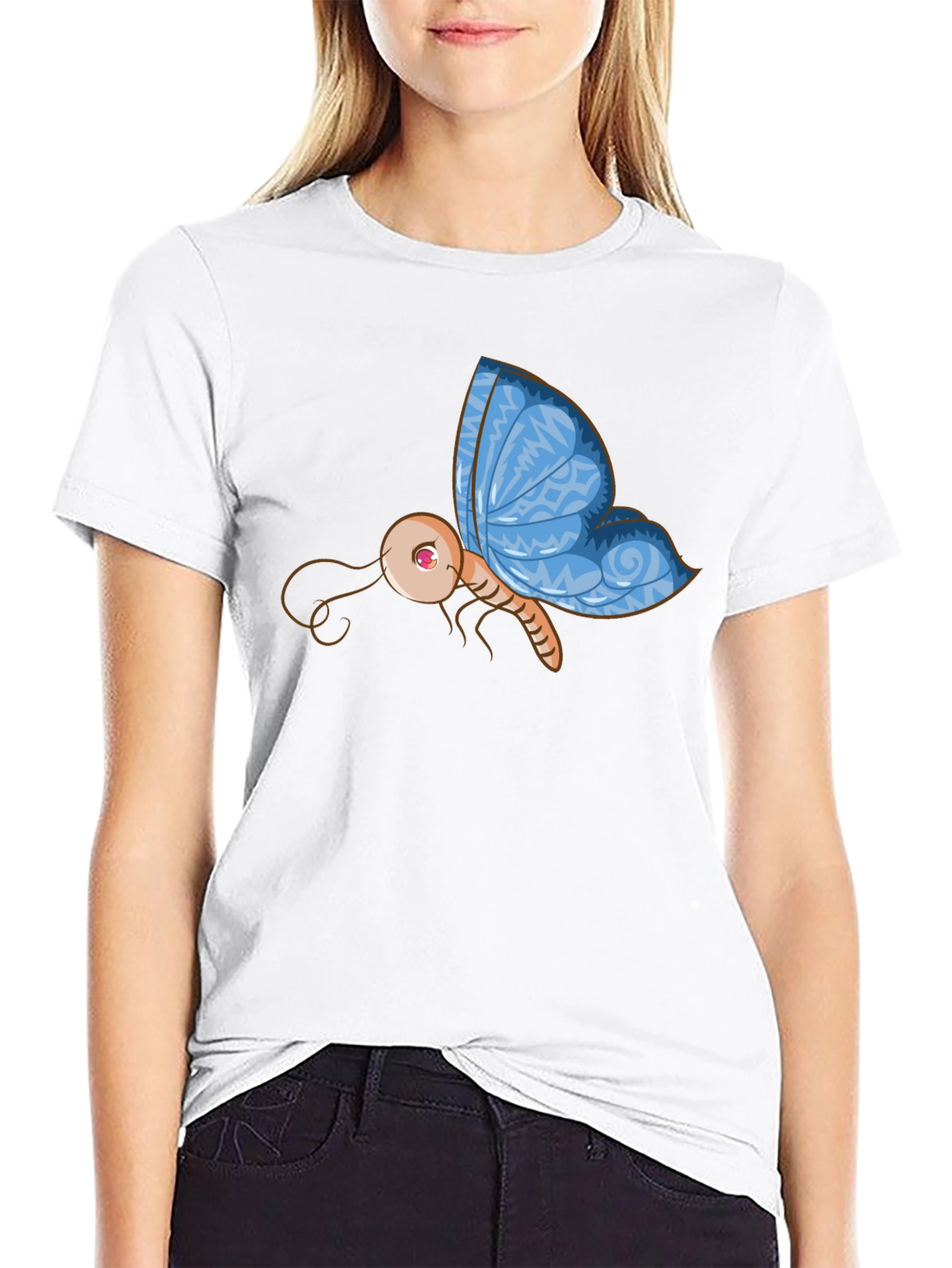 Butterfly Graphic Black T-Shirt - Unique Design