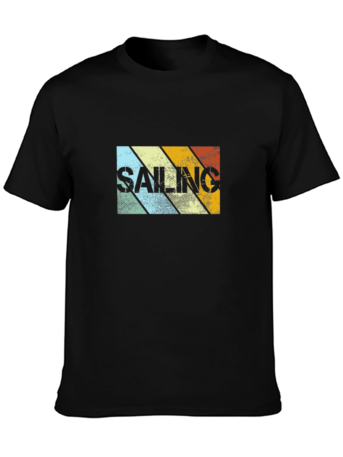Retro Sailing Striped Graphic Tee