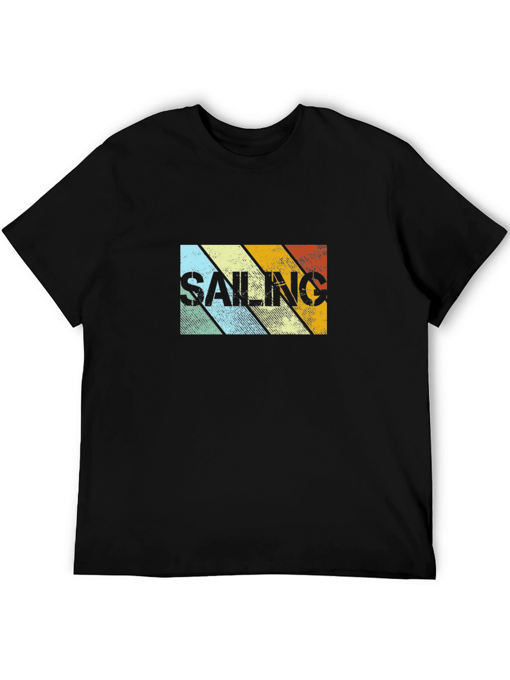 Retro Sailing Striped Graphic Tee