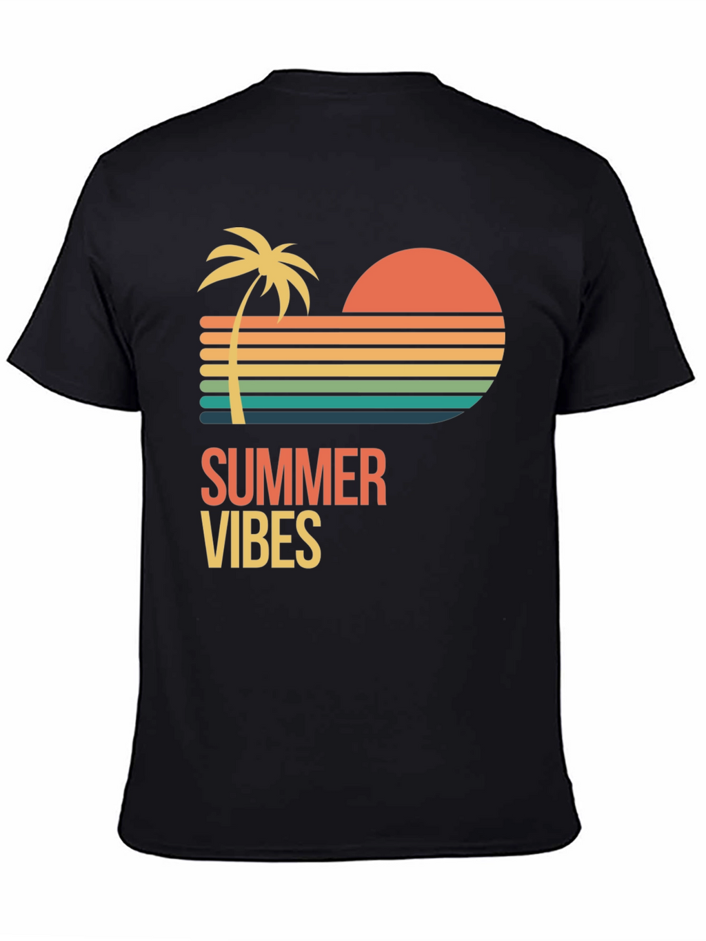 Summer Vibes Graphic T-Shirt - Black