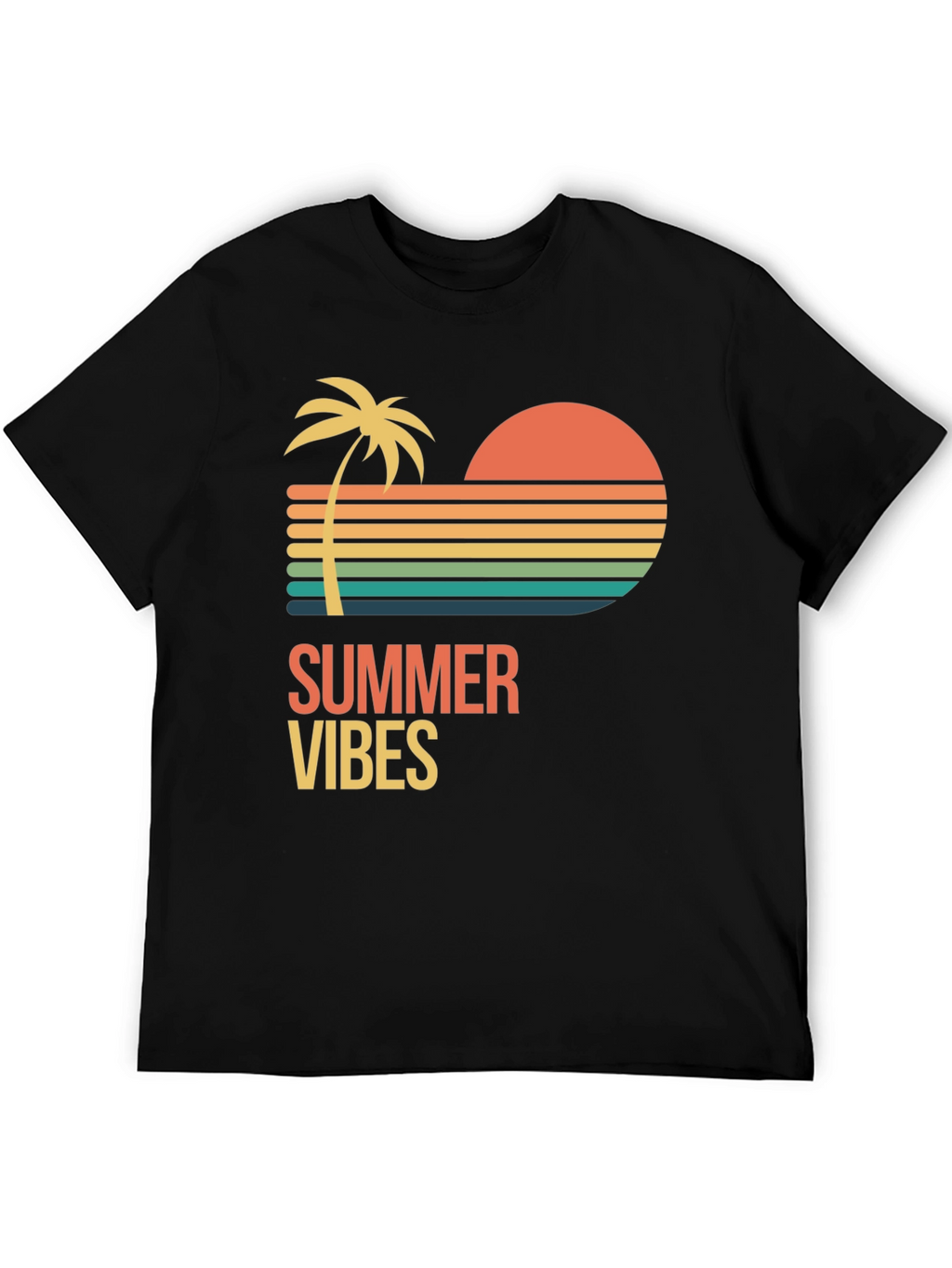 Summer Vibes Graphic T-Shirt - Black