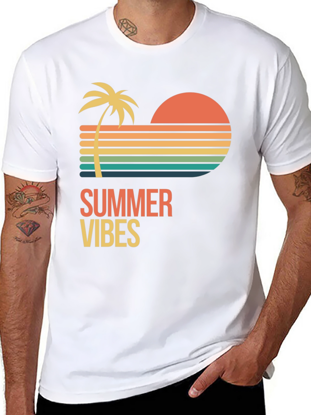 Summer Vibes Graphic T-Shirt - Black