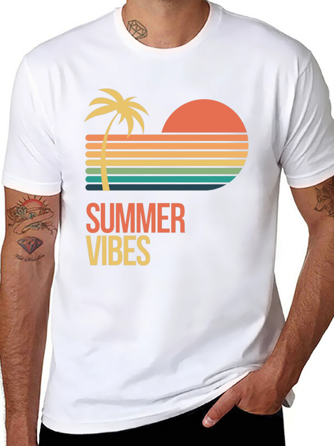 Summer Vibes Graphic T-Shirt - Black