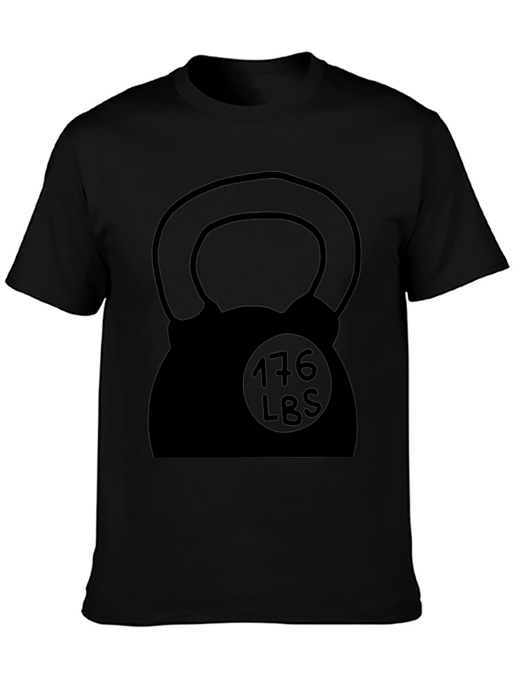 Black Kettlebell 176 LBS Weightlifting T-Shirt