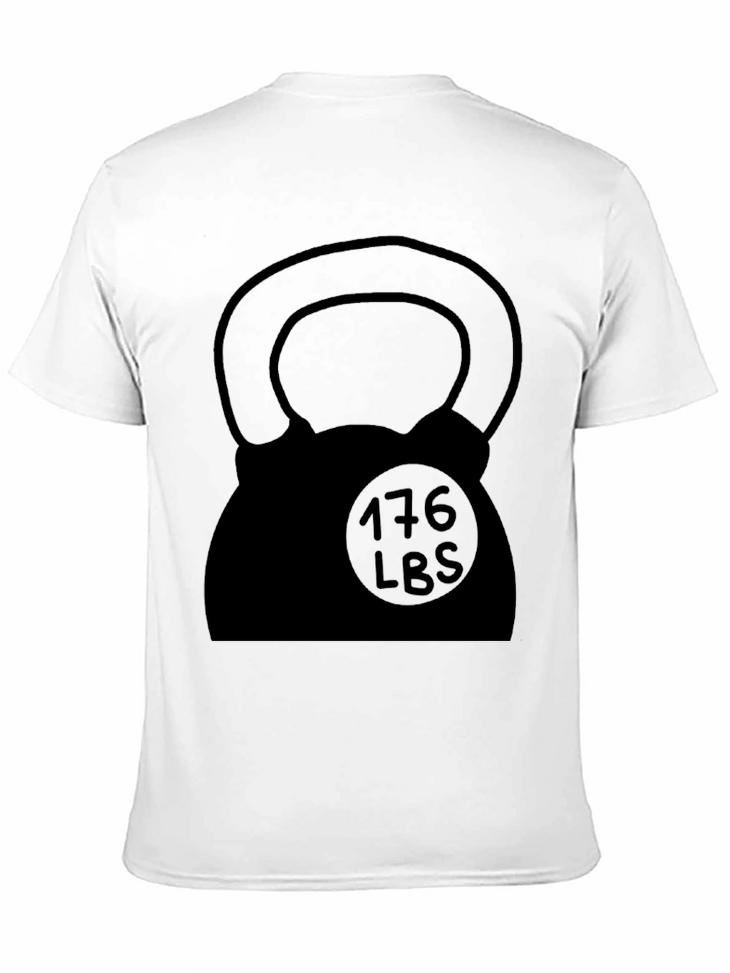 Black Kettlebell 176 LBS Weightlifting T-Shirt