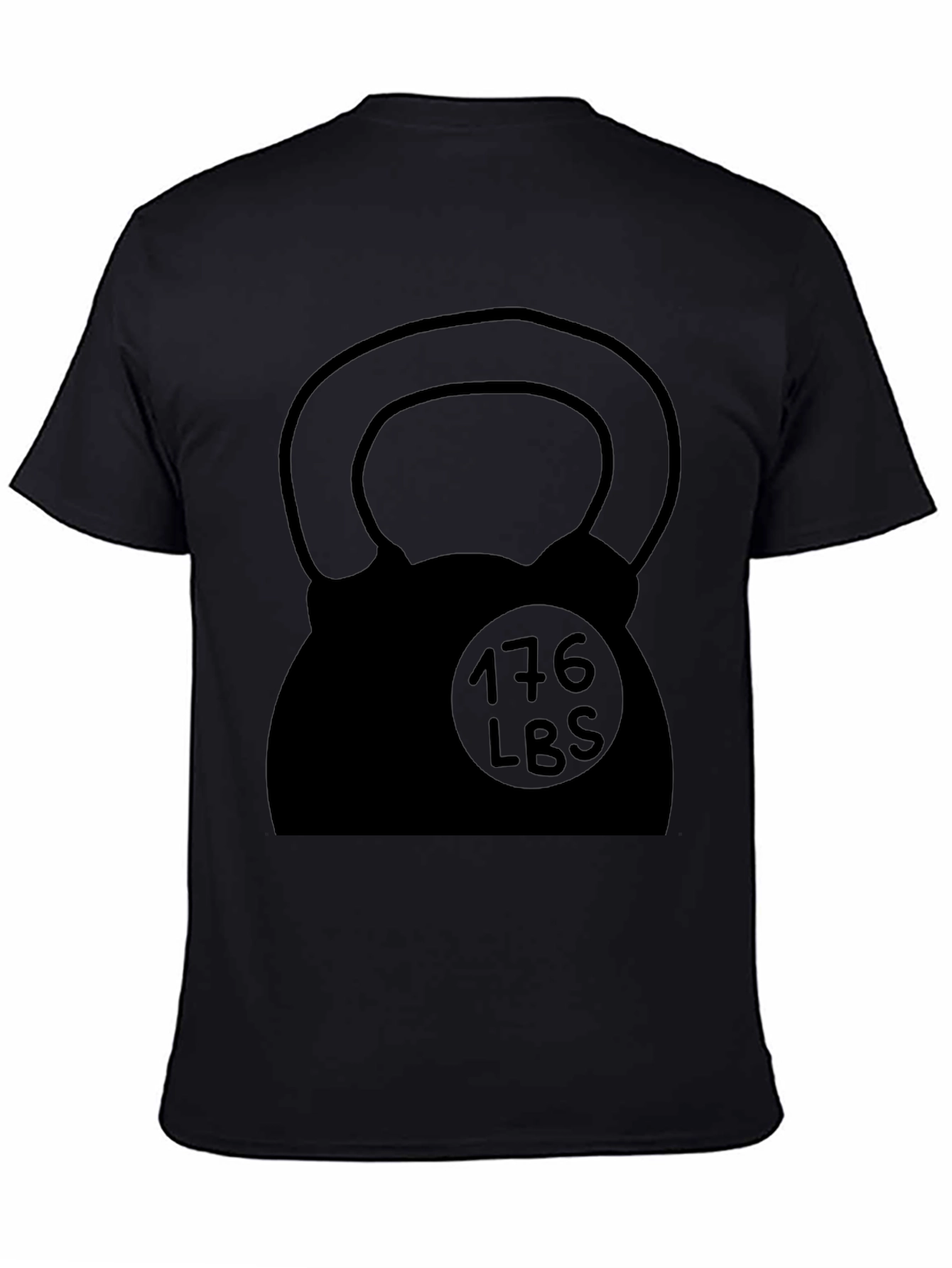 Black Kettlebell 176 LBS Weightlifting T-Shirt