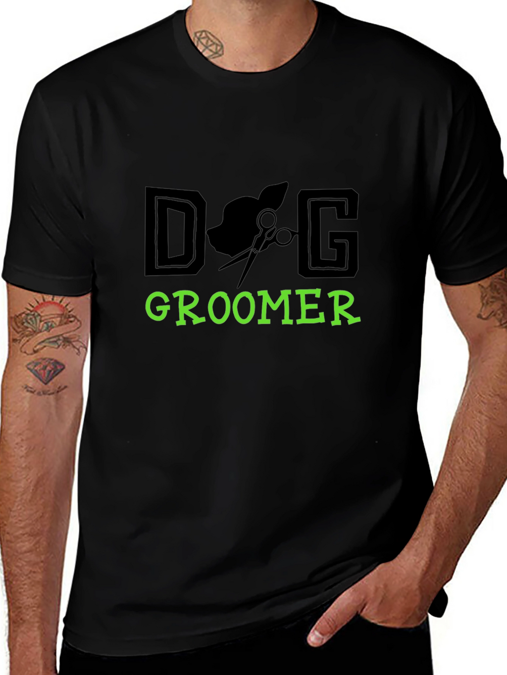 Dog Groomer Graphic Tee - Unisex Black T-Shirt