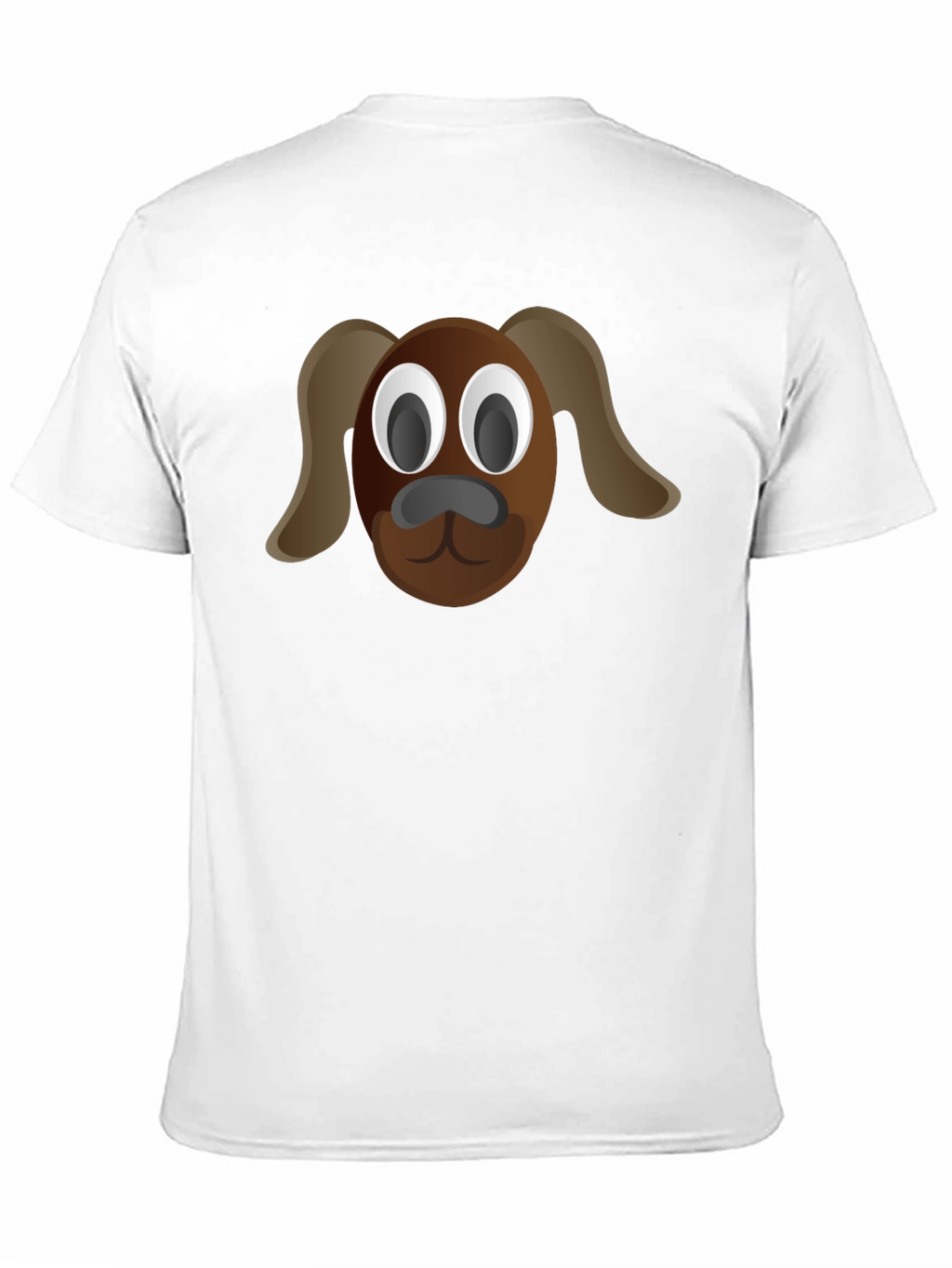 Cartoon Dog Tee - Black Cotton T-Shirt