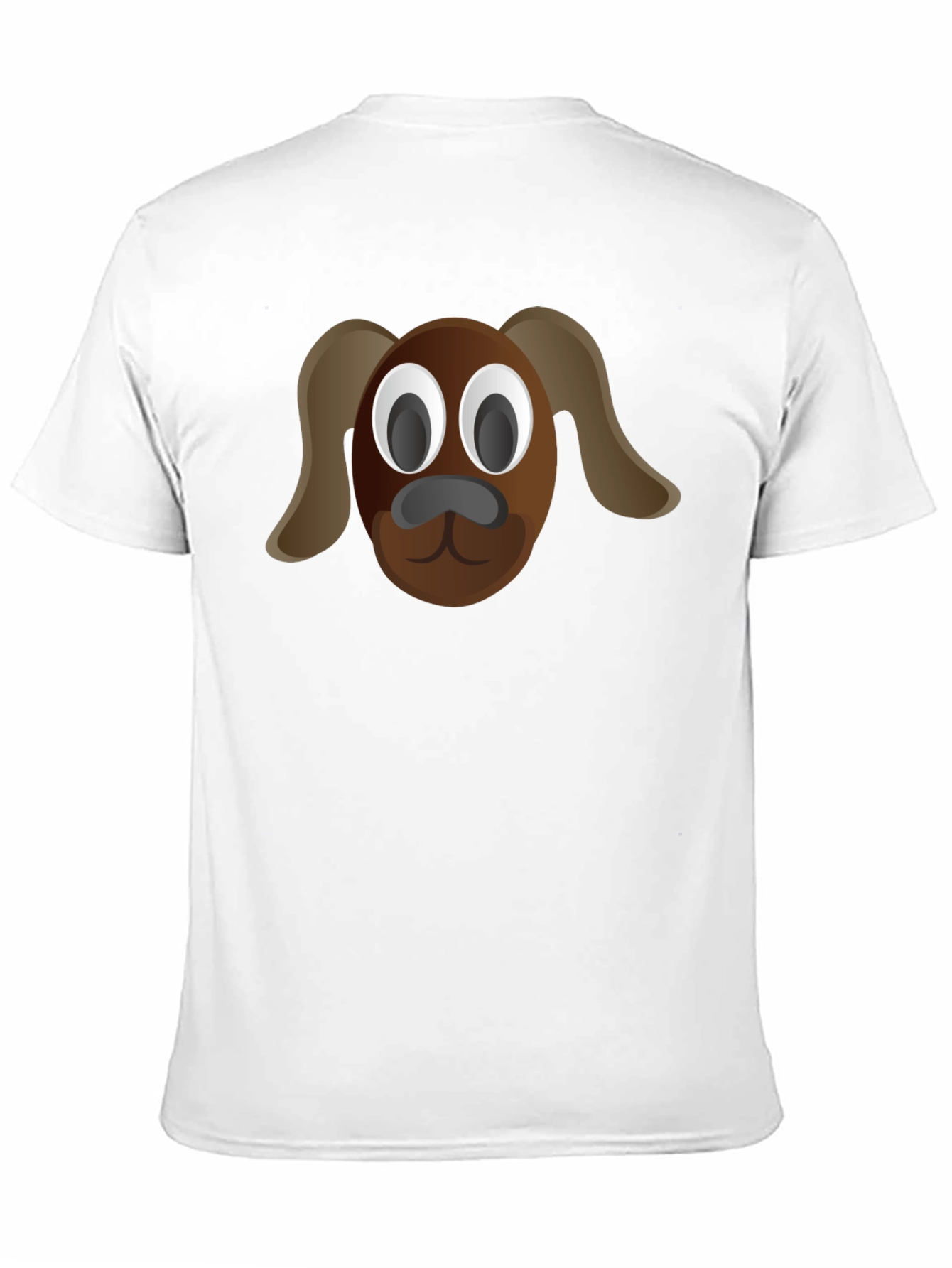 Cartoon Dog Tee - Black Cotton T-Shirt