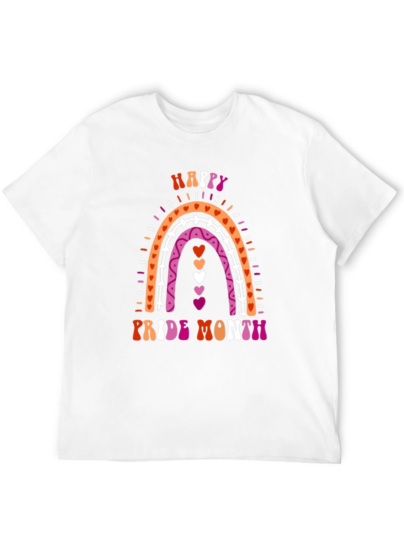 Happy Pride Month T-Shirt Rainbow Lesbian Pride