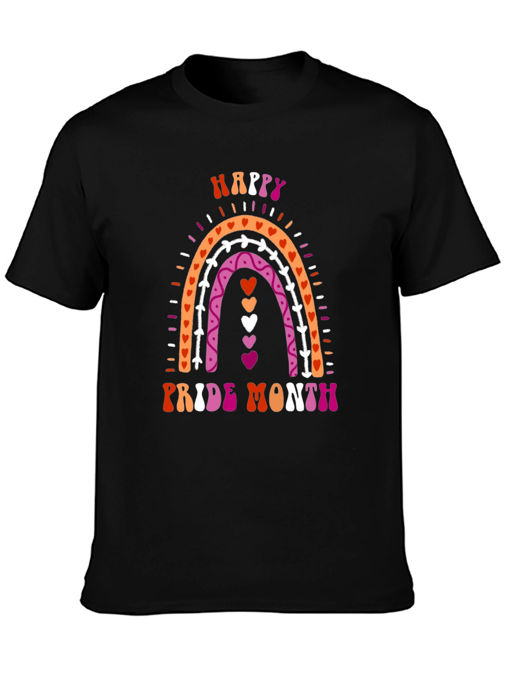 Happy Pride Month T-Shirt Rainbow Lesbian Pride
