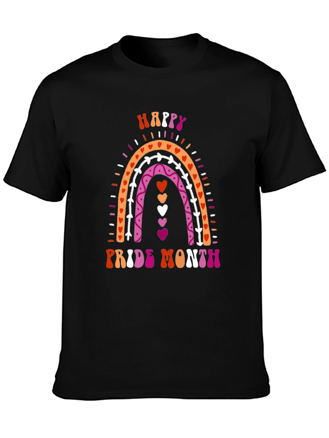 Happy Pride Month T-Shirt Rainbow Lesbian Pride