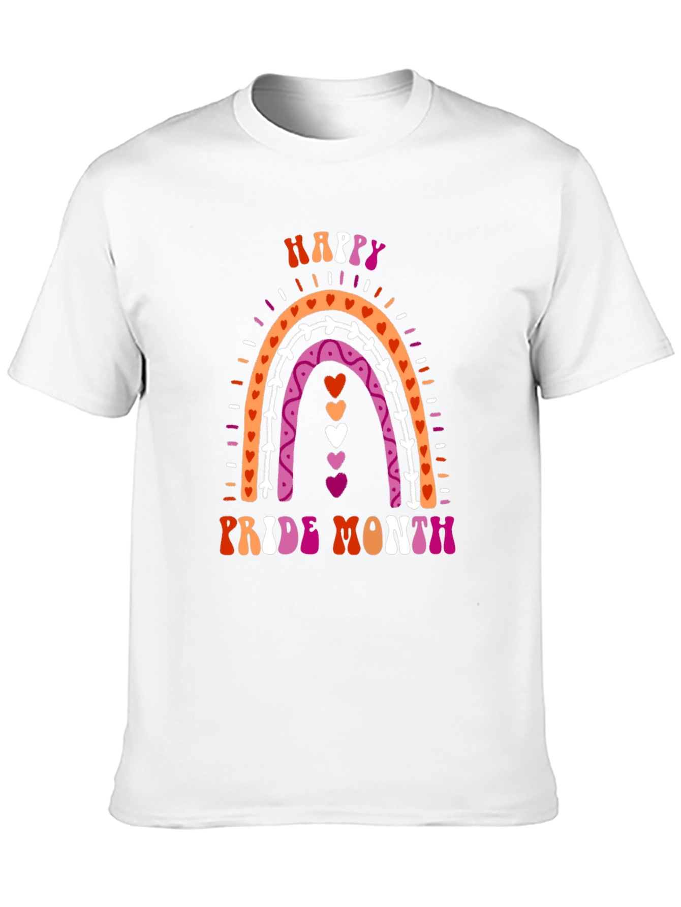 Happy Pride Month T-Shirt Rainbow Lesbian Pride
