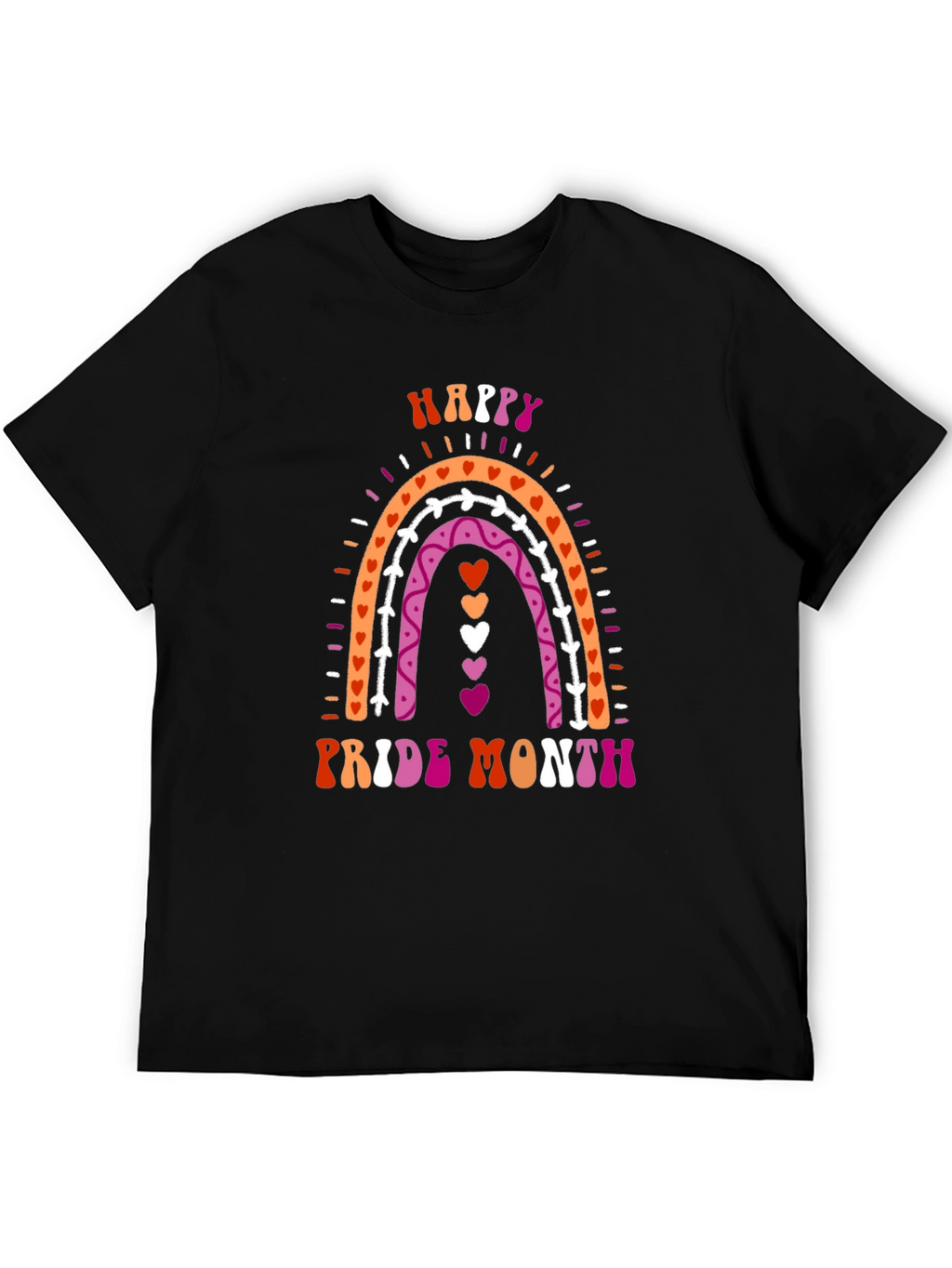 Happy Pride Month T-Shirt Rainbow Lesbian Pride