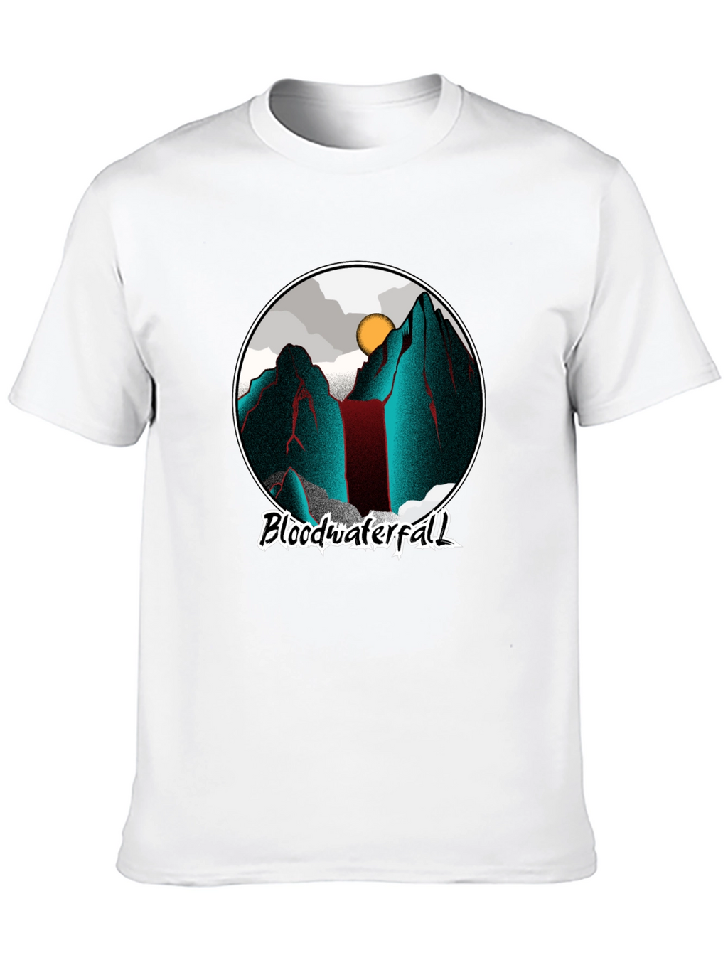 Blood Waterfall Graphic Tee - Cool Mountain Design