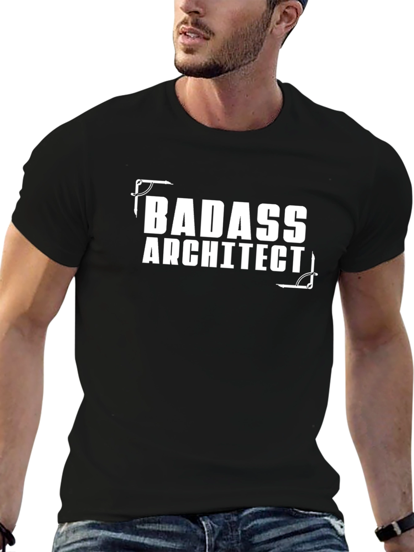 Badass Architect Graphic T-Shirt - Black