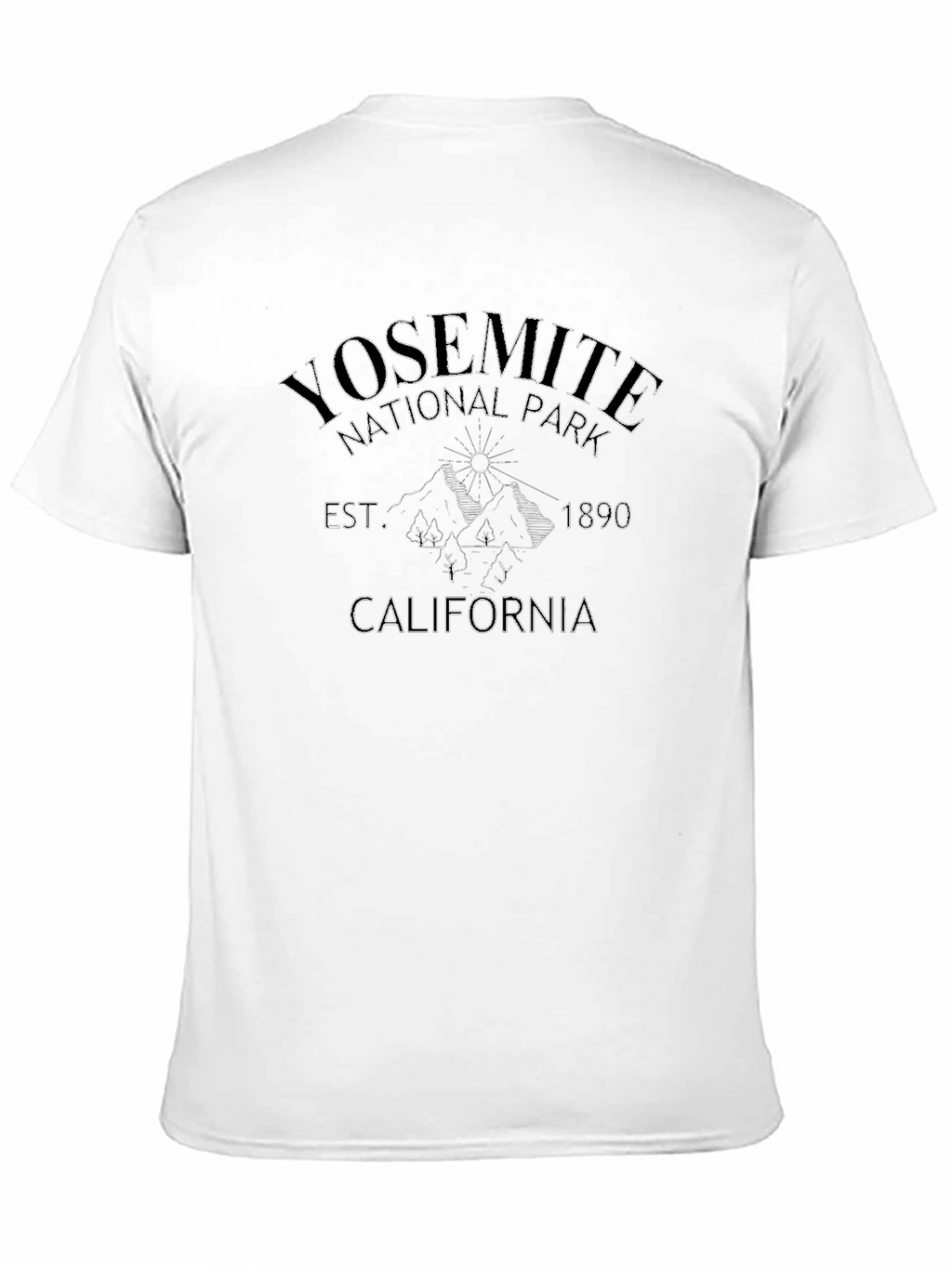 Yosemite National Park Black Graphic T-Shirt
